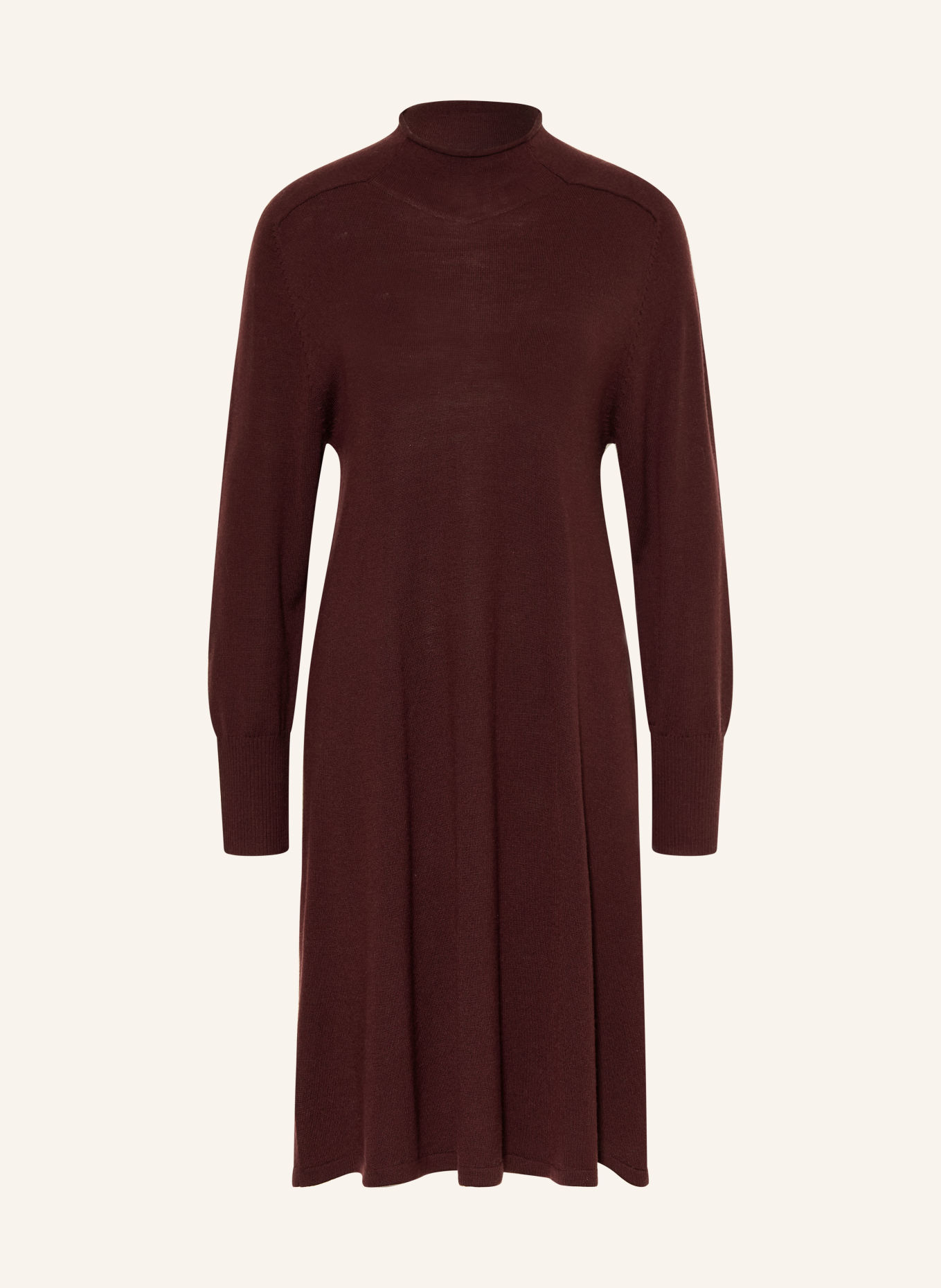 REPEAT Strickkleid aus Merinowolle: DUNKELROT