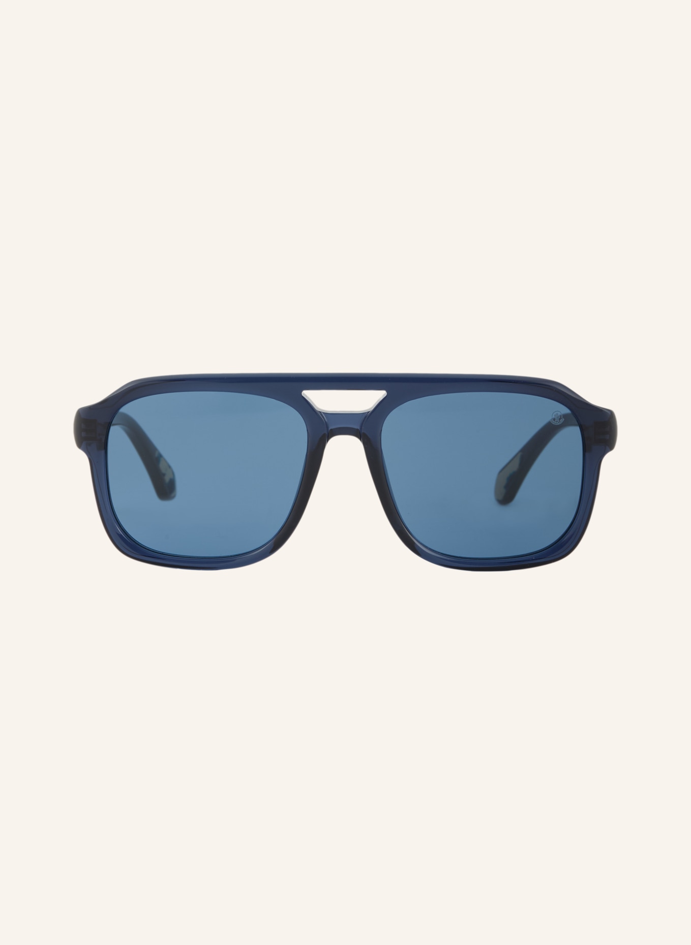 MONCLER Okulary przeciwsłoneczne ME6024: Błyszczący przezroczysty niebieski/jednolity niebieski
