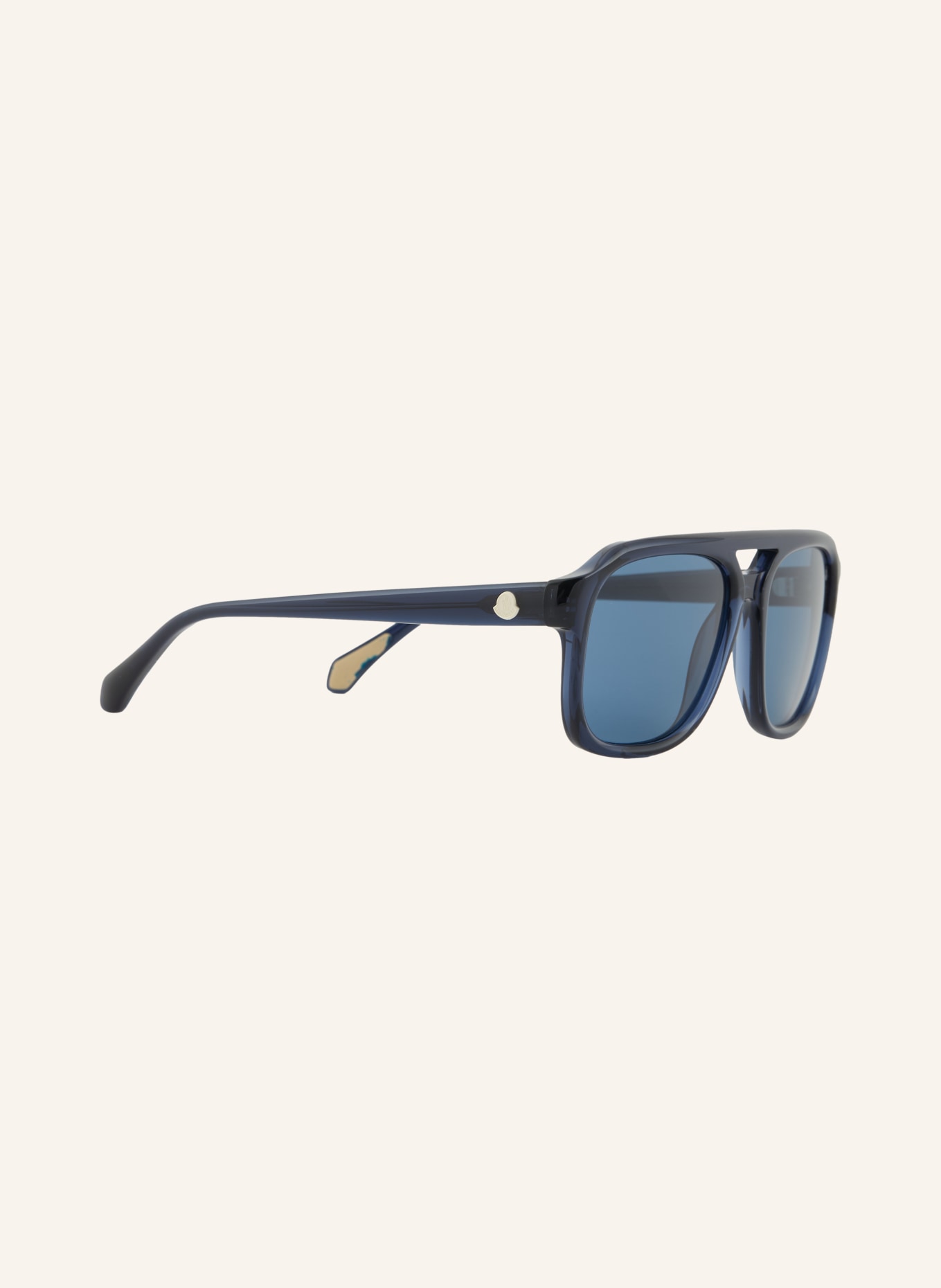 MONCLER Okulary przeciwsłoneczne ME6024: Błyszczący przezroczysty niebieski/jednolity niebieski