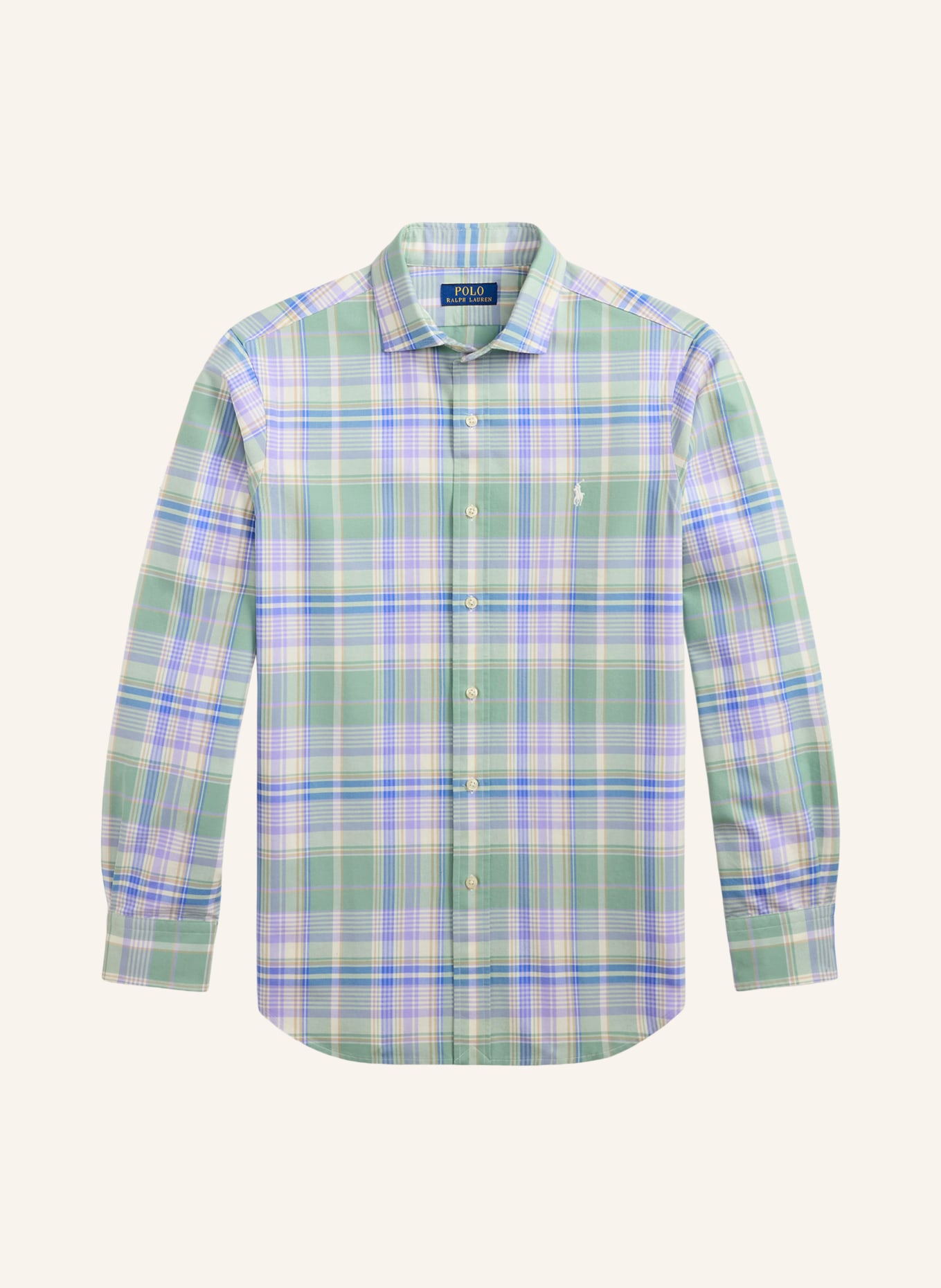 POLO RALPH LAUREN Chemise coupe classique: MENTHE / LILAS / BLEU