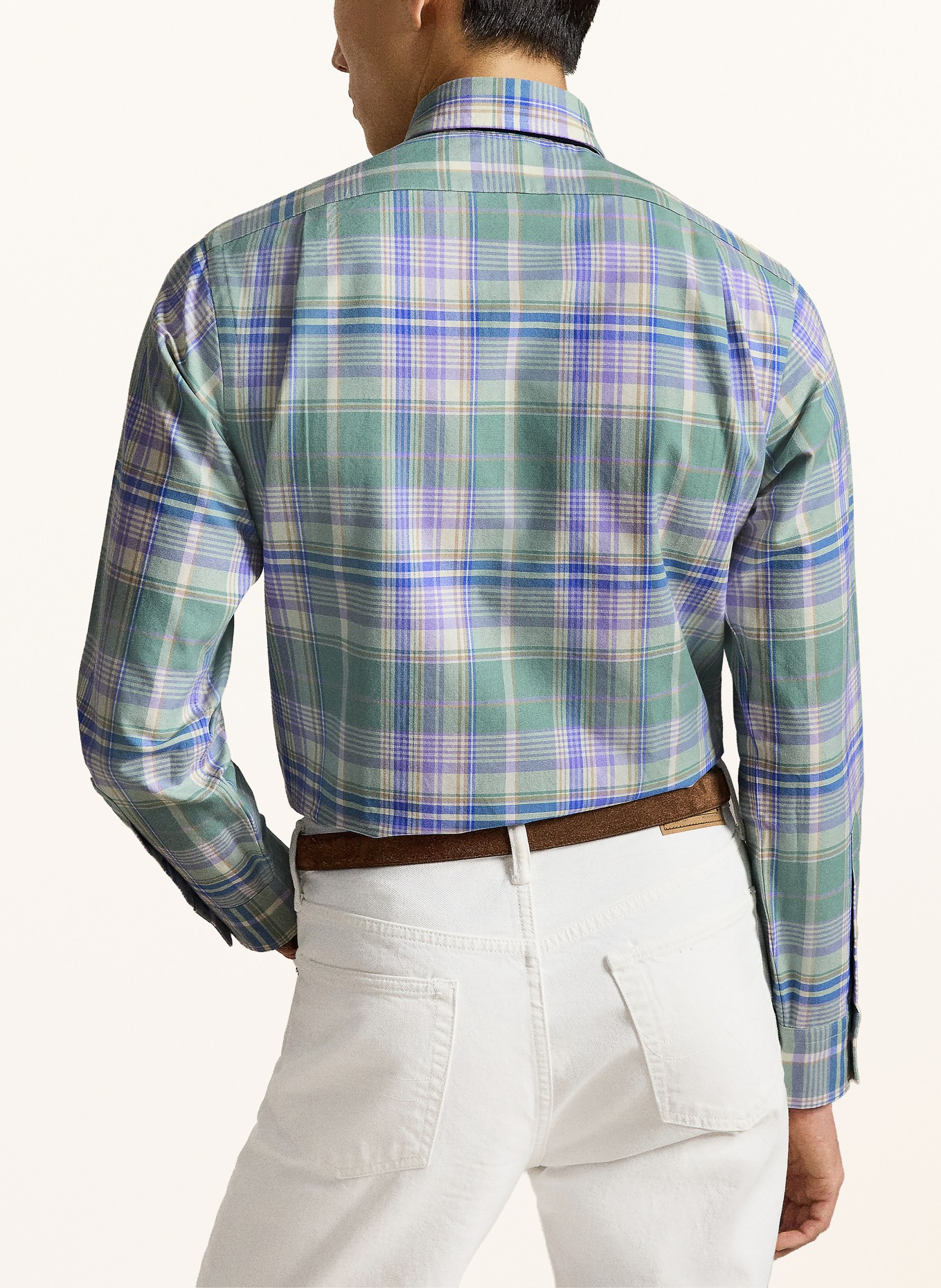 POLO RALPH LAUREN Chemise coupe classique: MENTHE / LILAS / BLEU