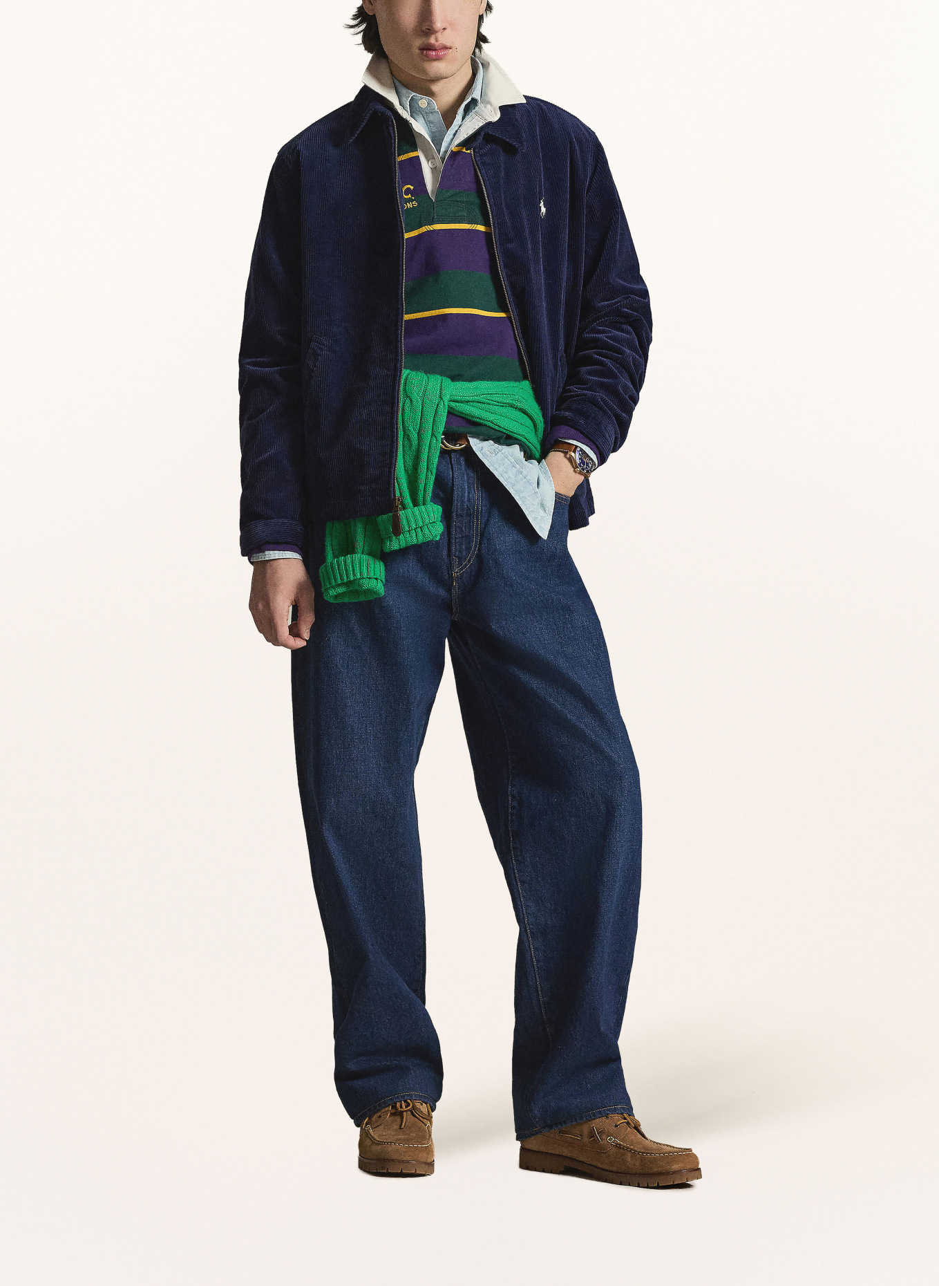 POLO RALPH LAUREN Corduroy-overjas: DONKERBLAUW