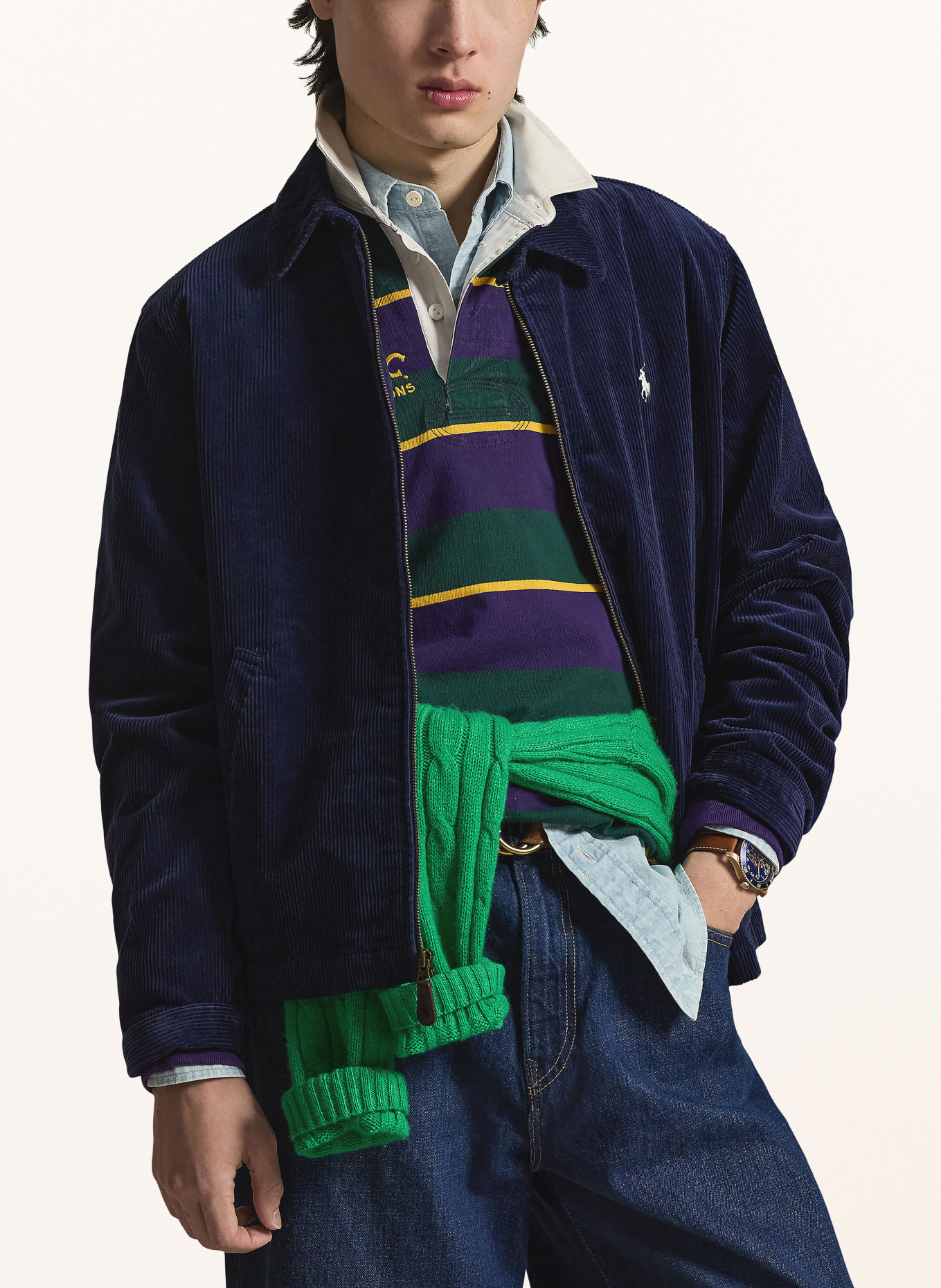 POLO RALPH LAUREN Corduroy-overjas: DONKERBLAUW