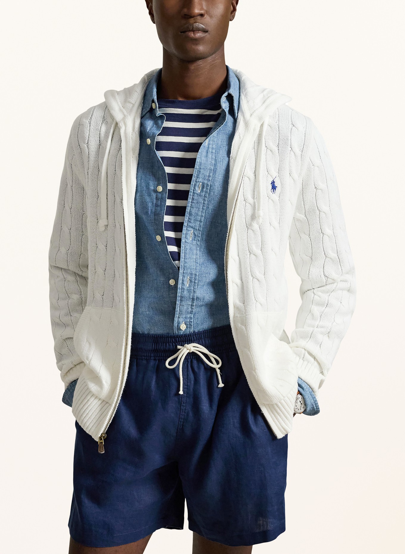 POLO RALPH LAUREN Cardigan: BLANC