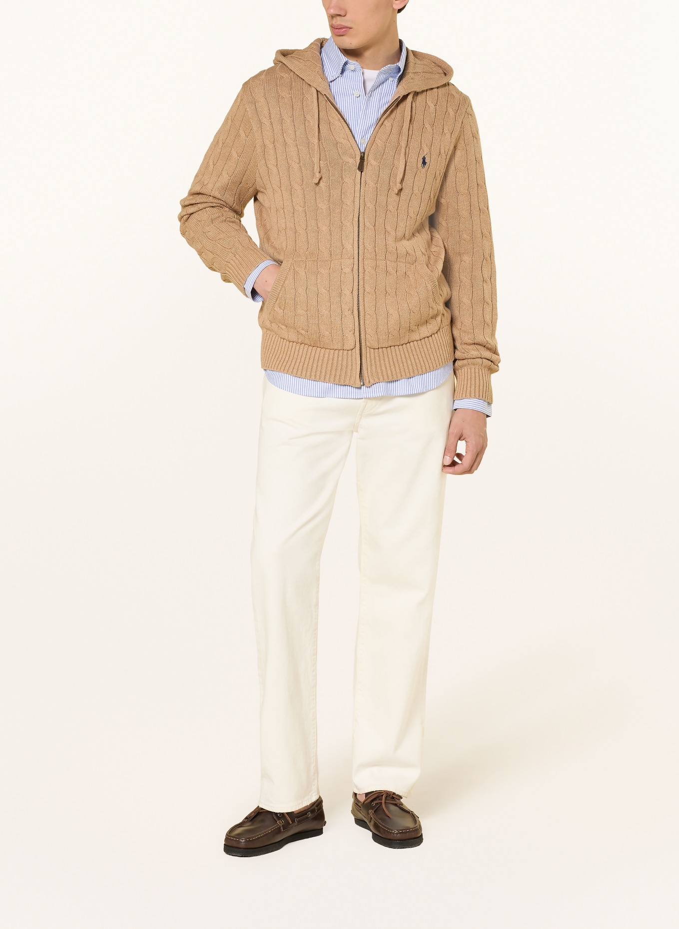 POLO RALPH LAUREN Cardigan: CAMEL