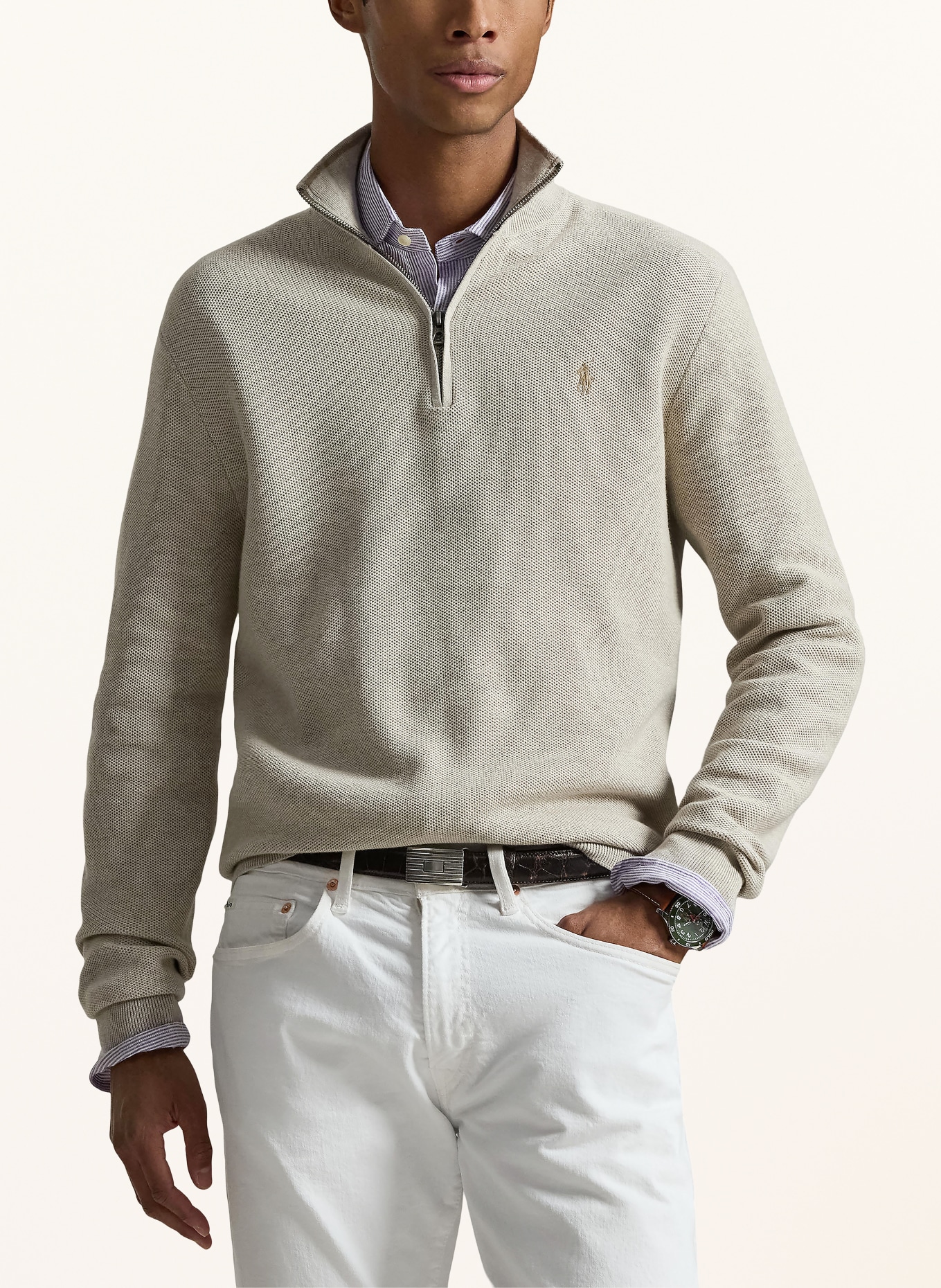 POLO RALPH LAUREN Pull à col roulé: MARRON CLAIR