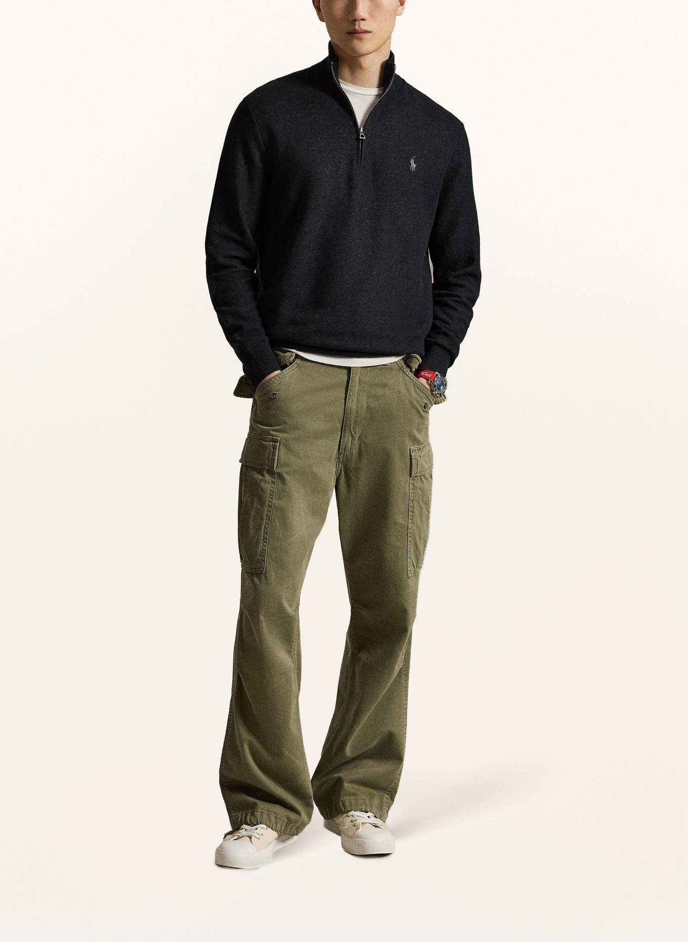 POLO RALPH LAUREN Mikina s kapucí: ČERNÁ