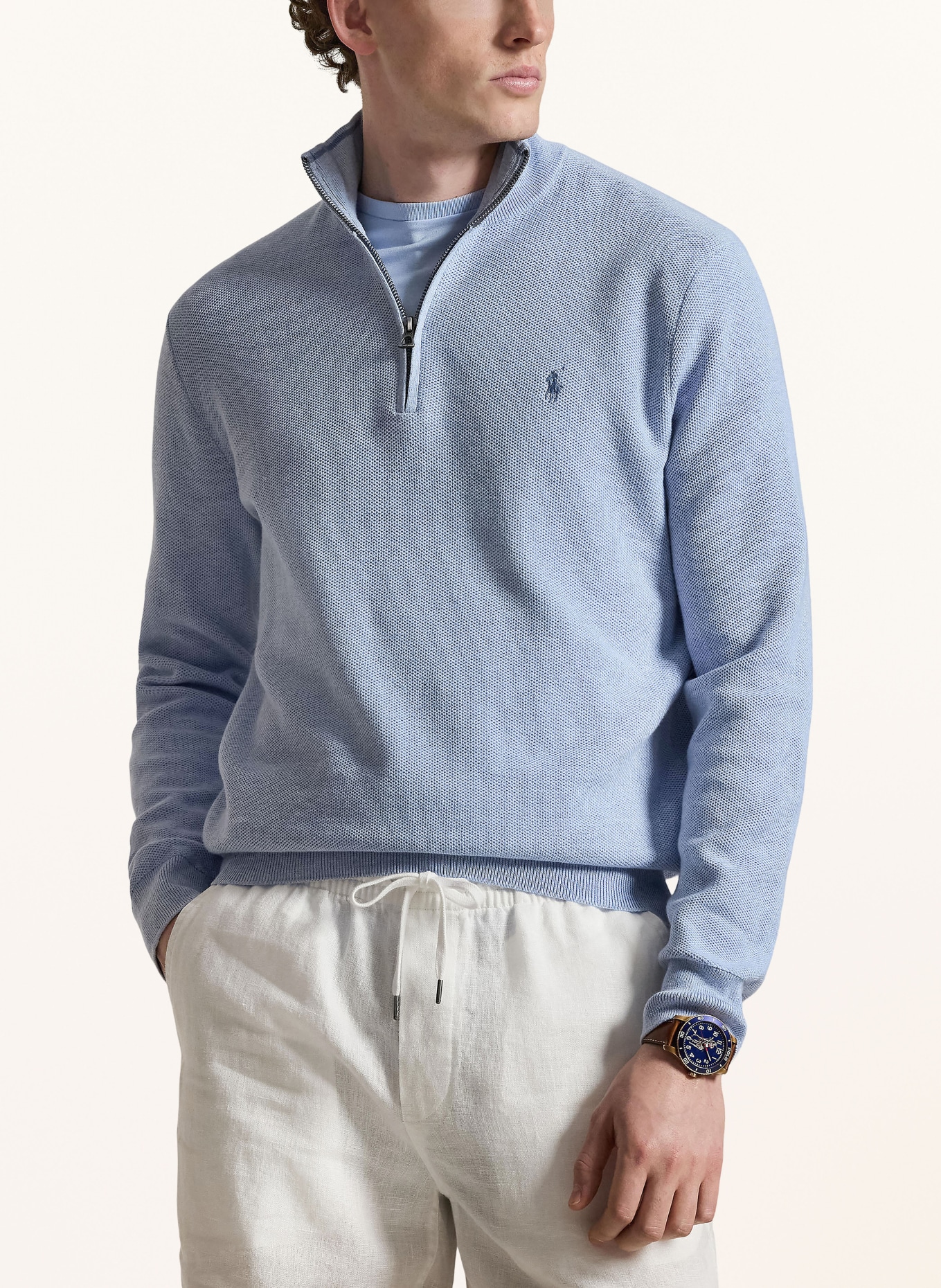 POLO RALPH LAUREN Pull à col roulé: BLEU CLAIR