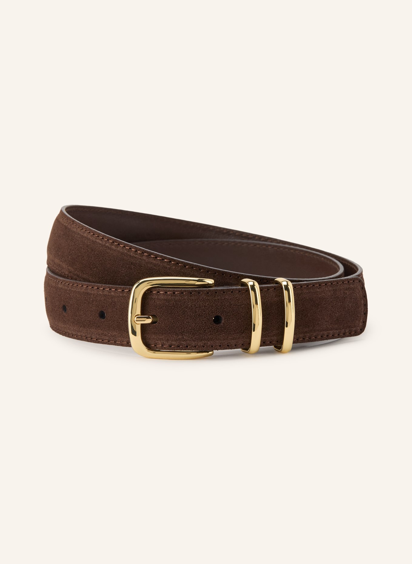 ARKET leather belt: DARK BROWN