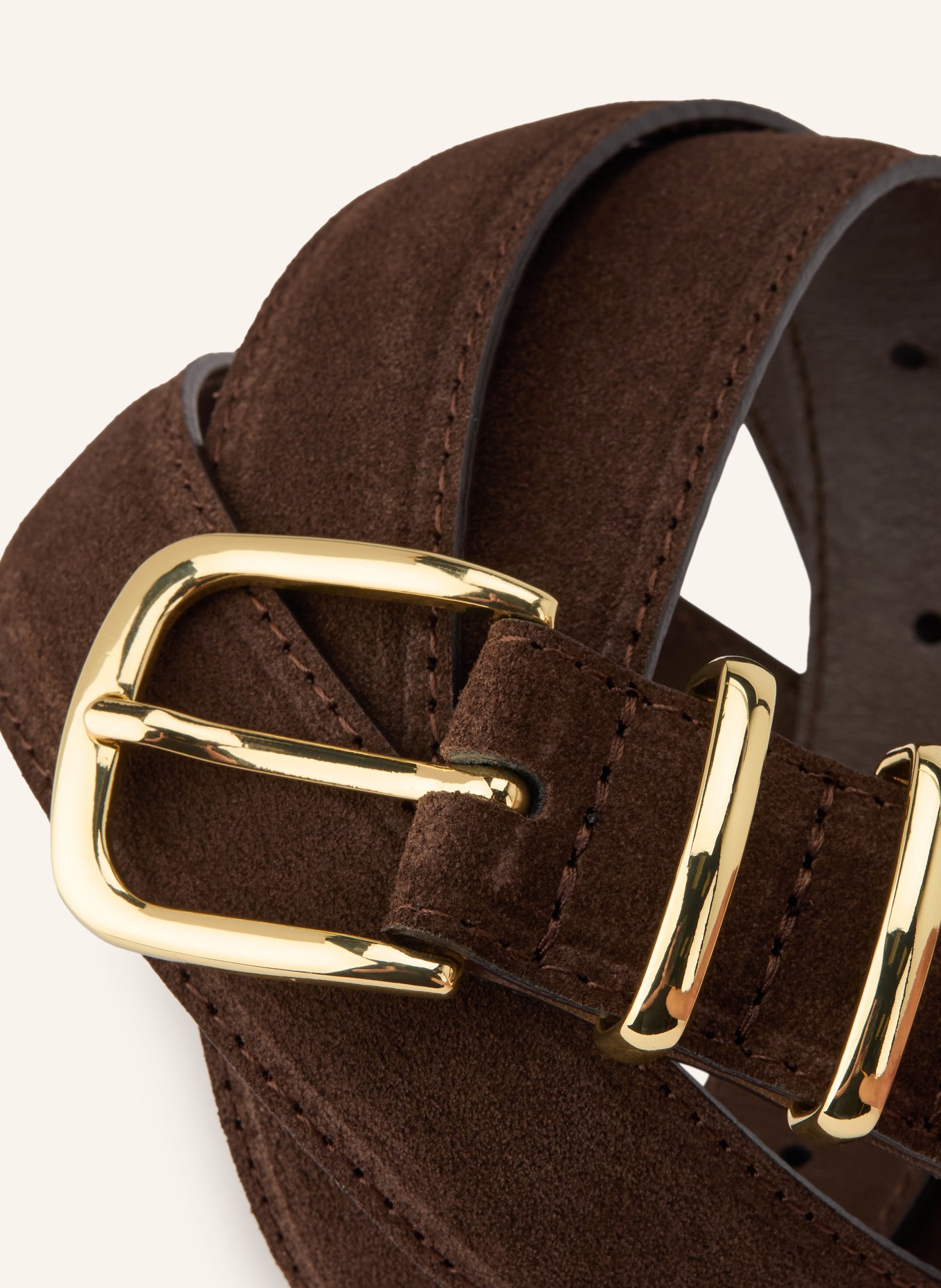 ARKET leather belt: DARK BROWN