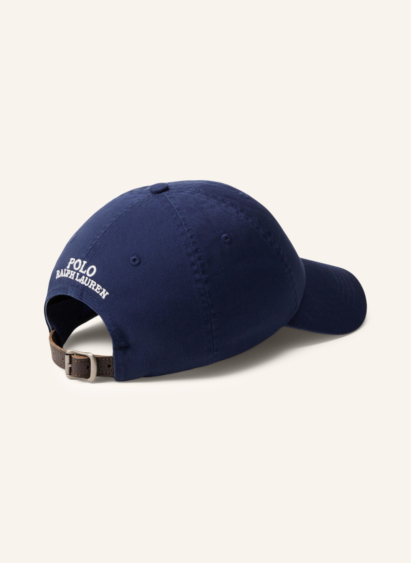 POLO RALPH LAUREN Cap: DARK BLUE / LIGHT BROWN / WHITE