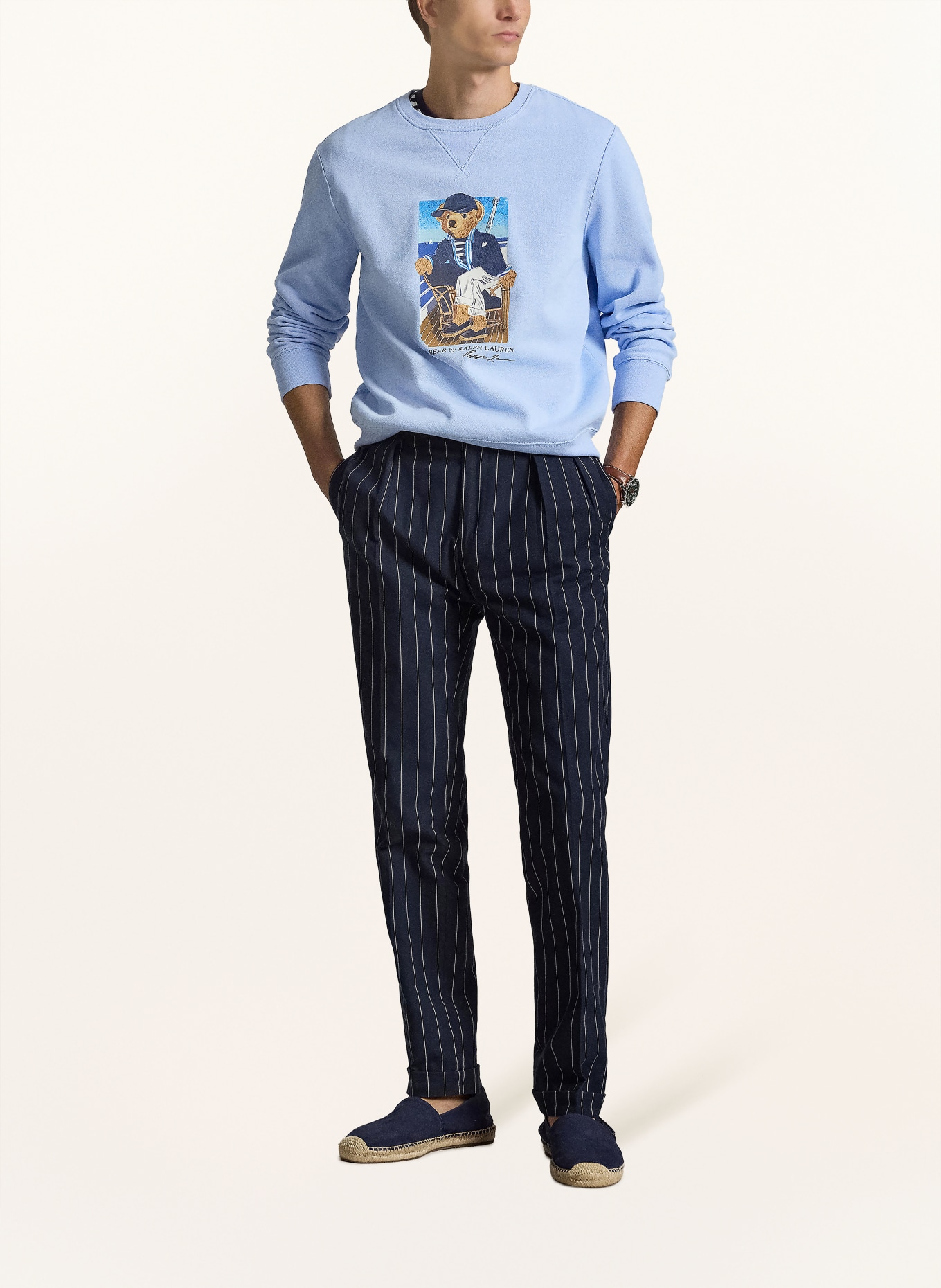 POLO RALPH LAUREN Mikina: TMAVĚ MODRÁ / TMAVĚ MODRÁ / MODRÁ