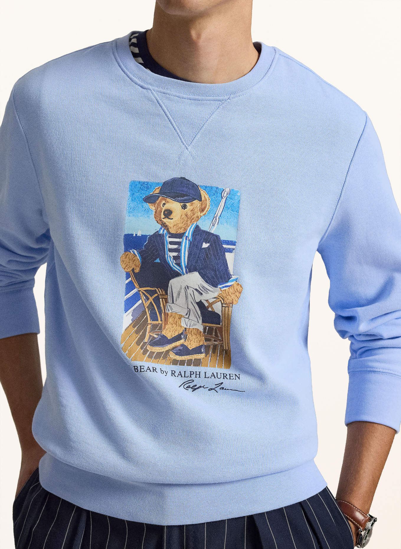 POLO RALPH LAUREN Mikina: TMAVĚ MODRÁ / TMAVĚ MODRÁ / MODRÁ