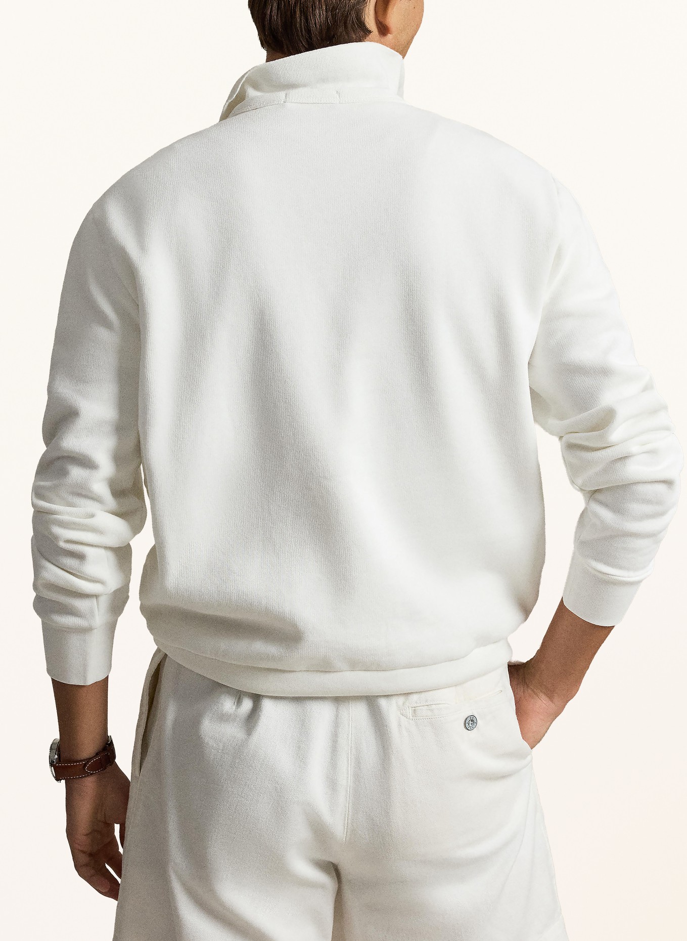 POLO RALPH LAUREN Sweat-shirt: BLANC / BLEU FONCÉ