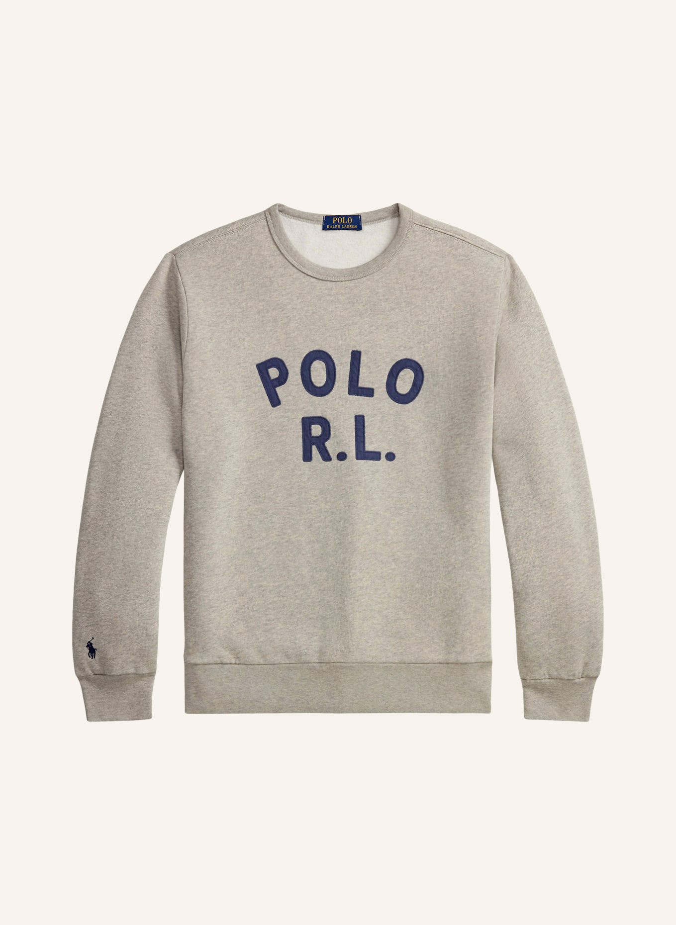 POLO RALPH LAUREN Sweat-shirt: GRIS / BLEU FONCÉ