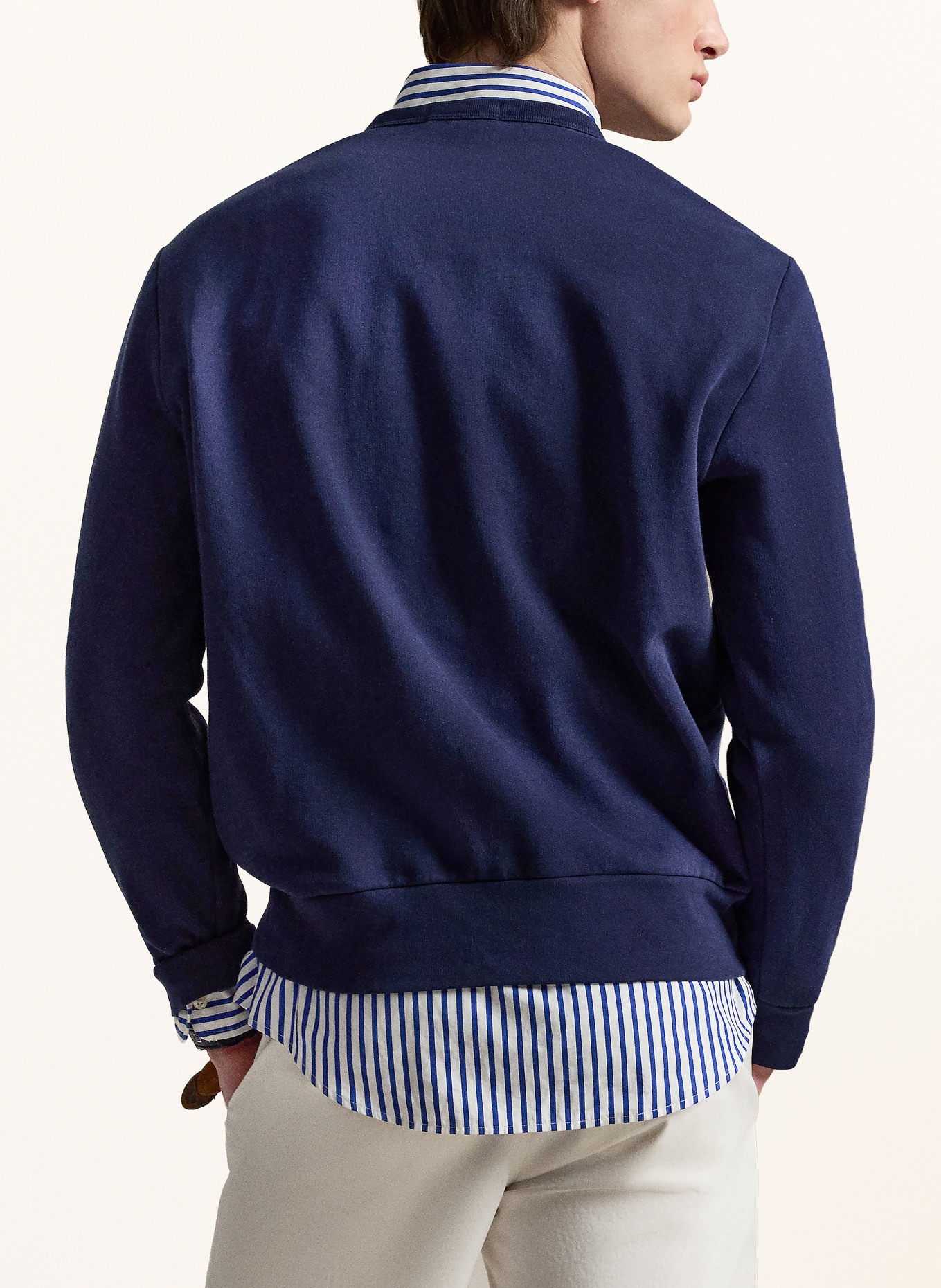 POLO RALPH LAUREN Sweat-shirt: BLEU FONCÉ / BLANC