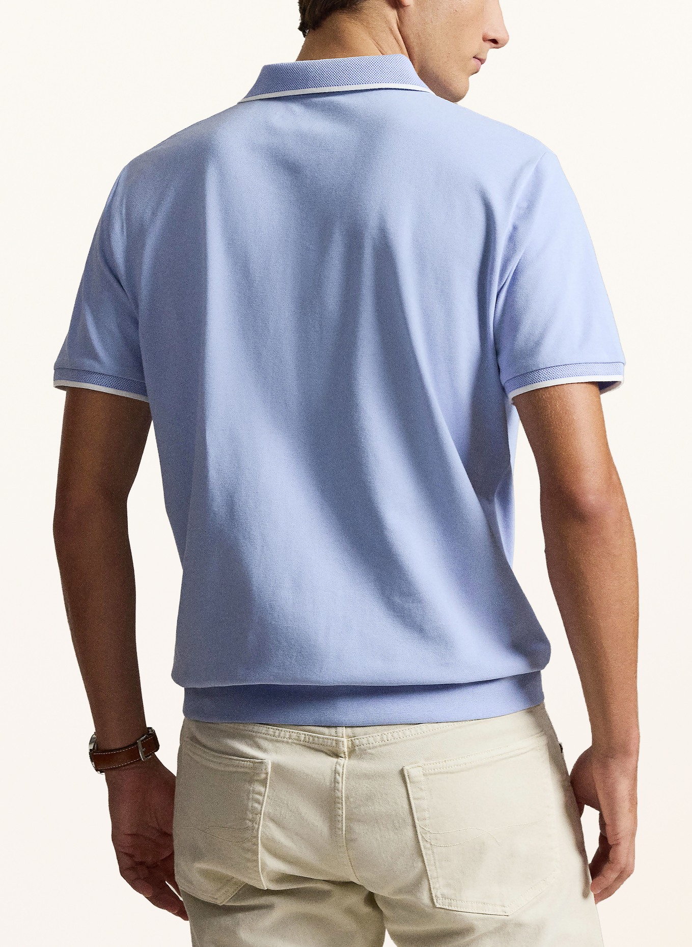 POLO RALPH LAUREN Polo en piqué, coupe classique: BLEU CLAIR