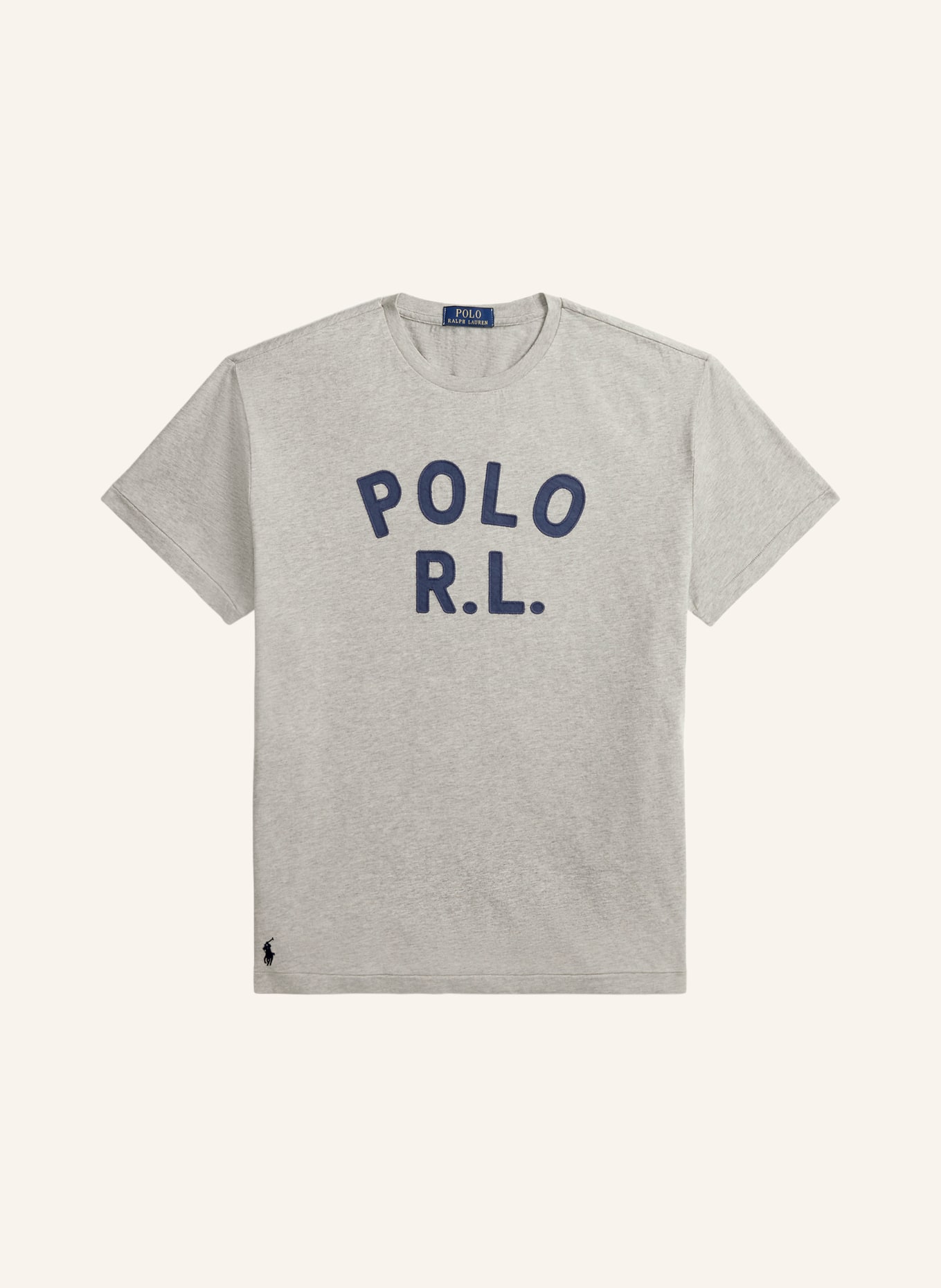 POLO RALPH LAUREN T-shirt: GRIS / BLEU FONCÉ