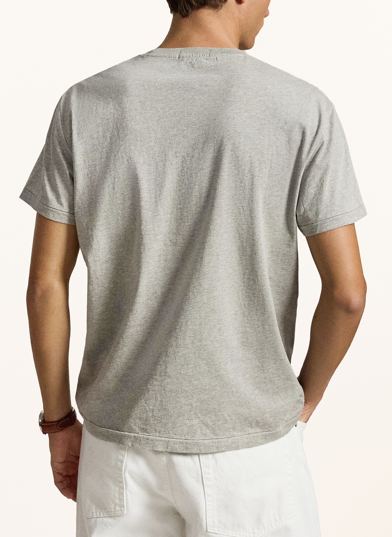 POLO RALPH LAUREN T-shirt: GRIS / BLEU FONCÉ