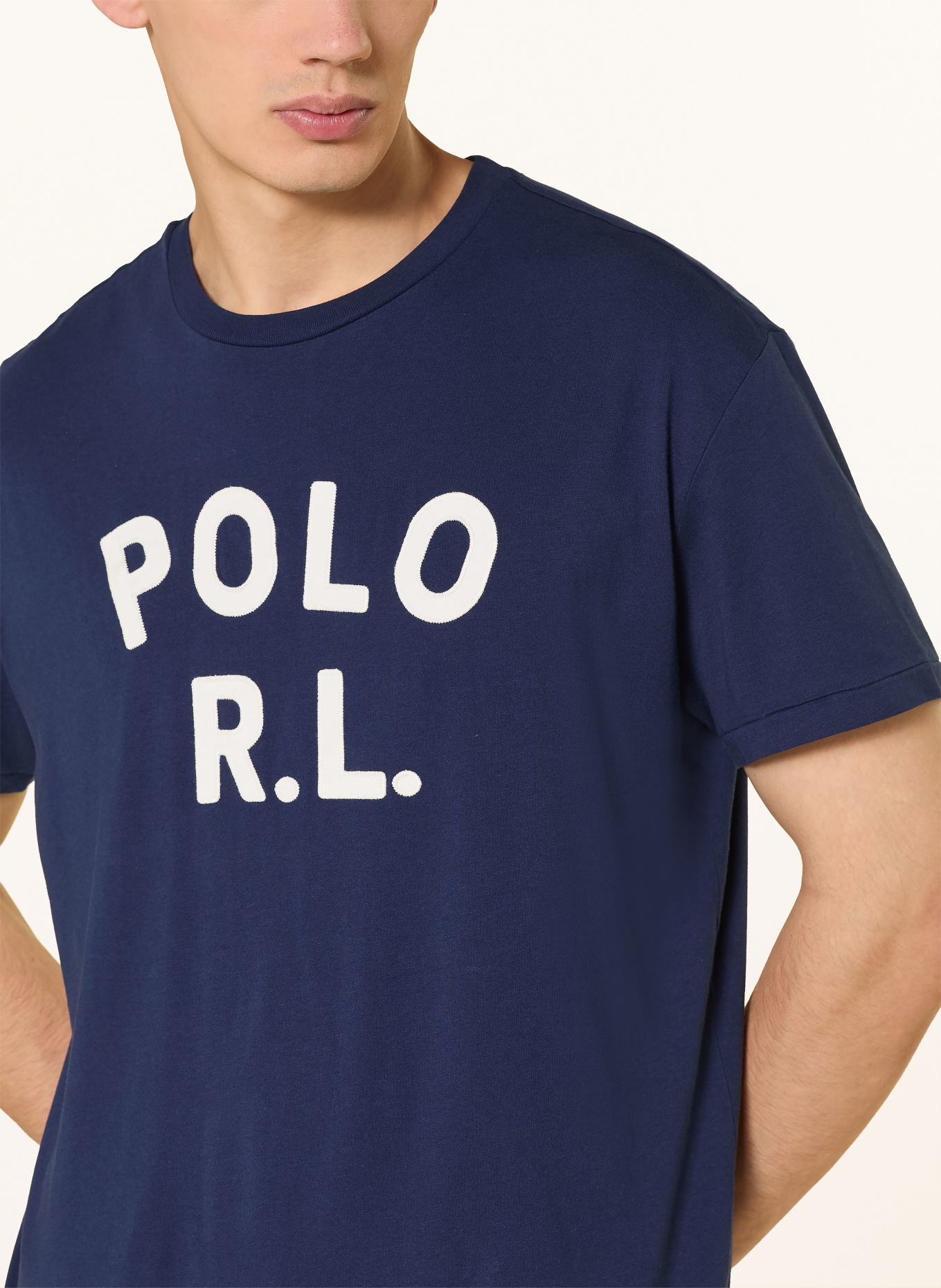POLO RALPH LAUREN T-shirt: DARK BLUE / WHITE