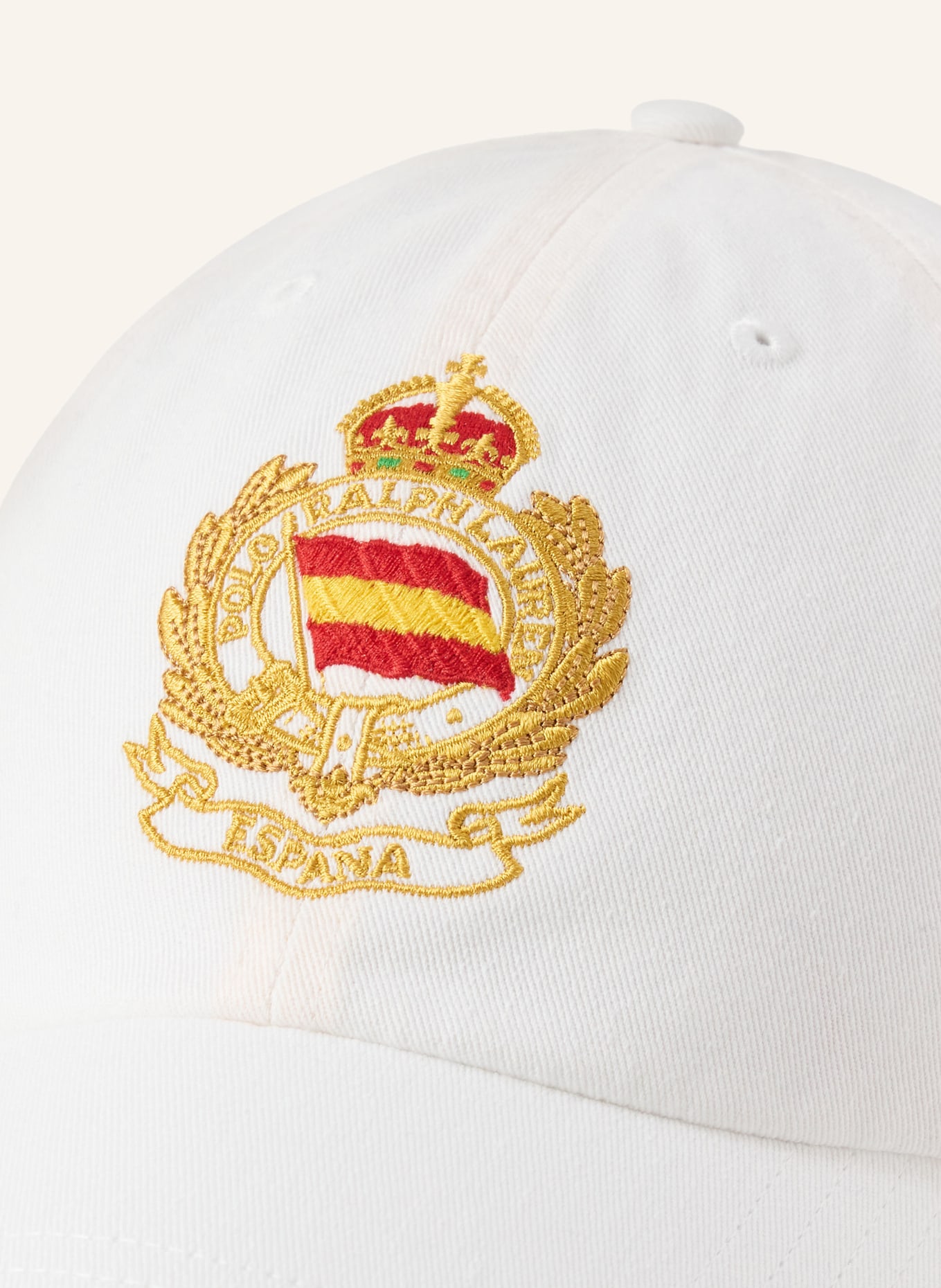 POLO RALPH LAUREN Cap: WHITE / DARK YELLOW / DARK BLUE