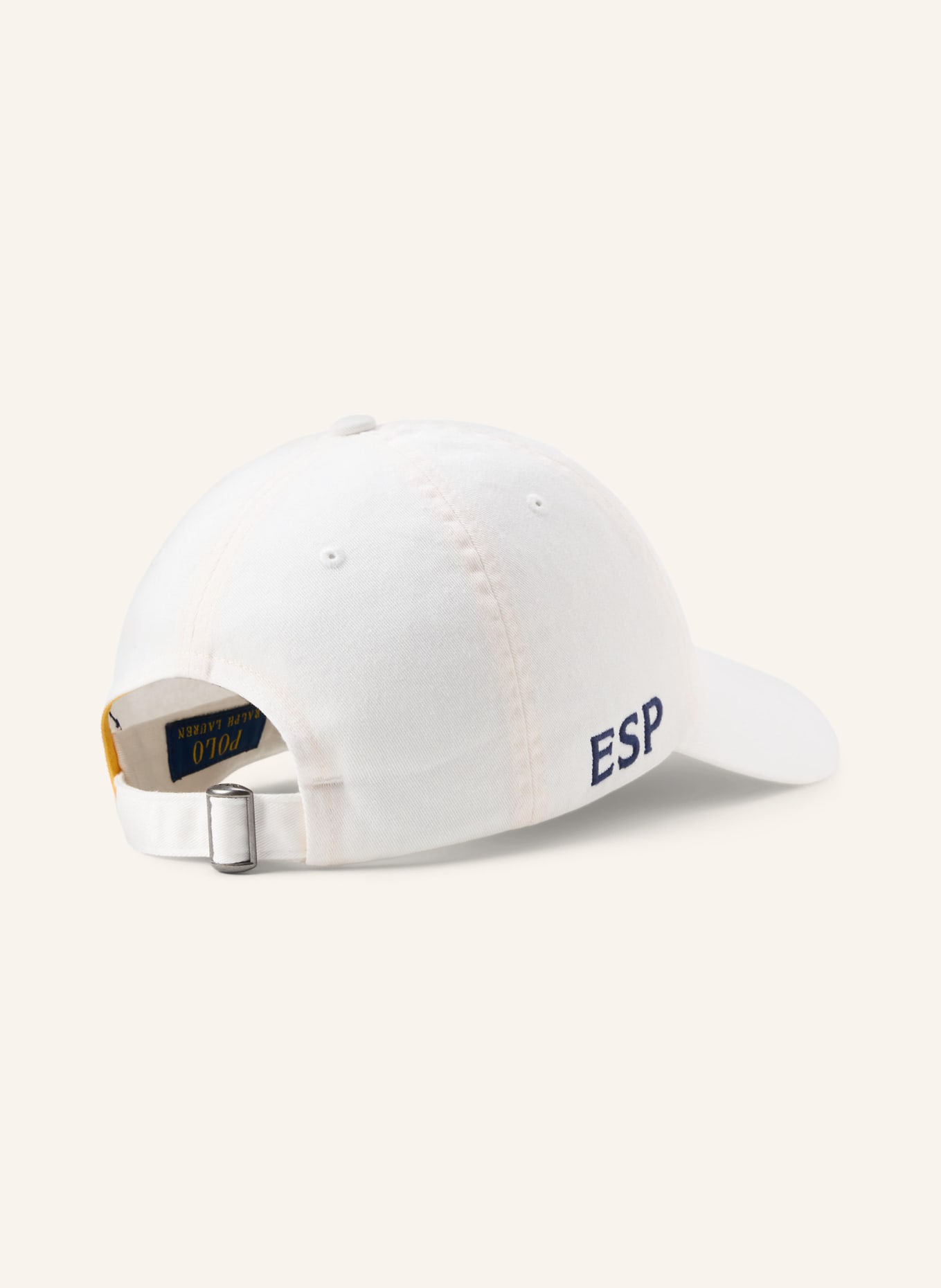 POLO RALPH LAUREN Cap: WHITE / DARK YELLOW / DARK BLUE