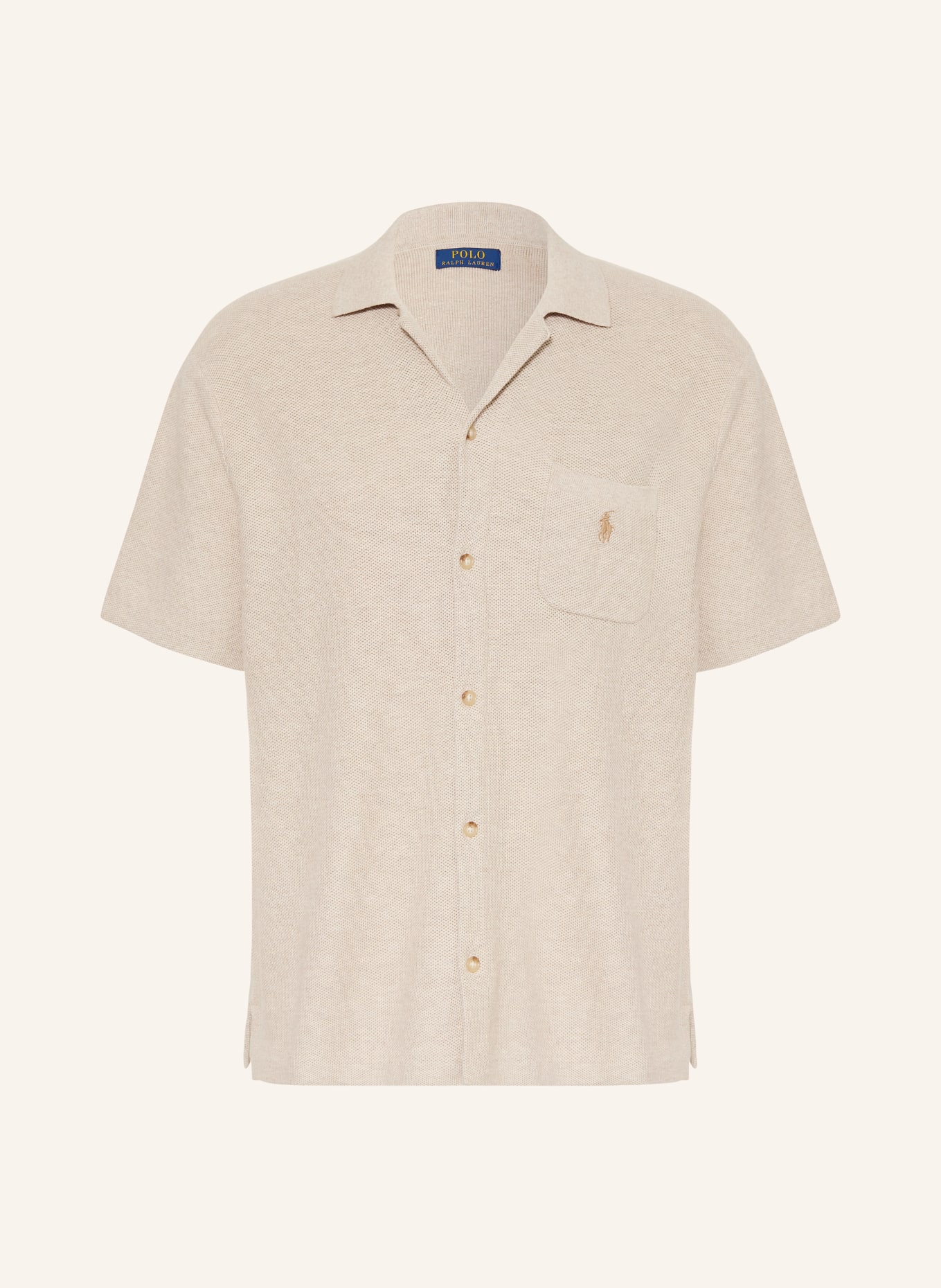POLO RALPH LAUREN Chemise en maille Comfort Fit: BEIGE