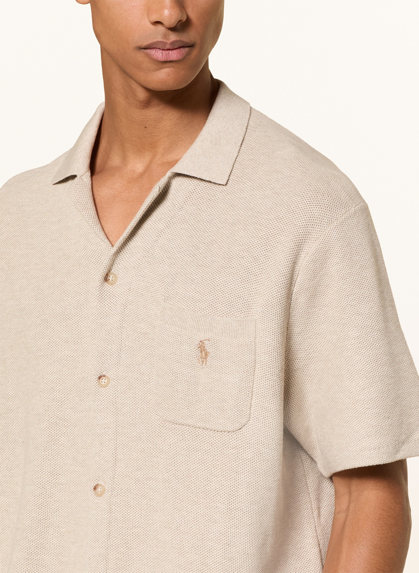 POLO RALPH LAUREN Chemise en maille Comfort Fit: BEIGE