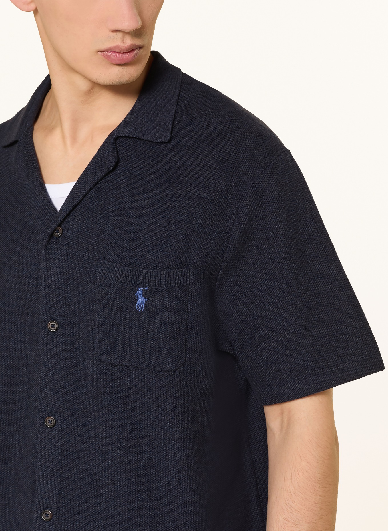 POLO RALPH LAUREN Chemise en maille Comfort Fit: BLEU FONCÉ