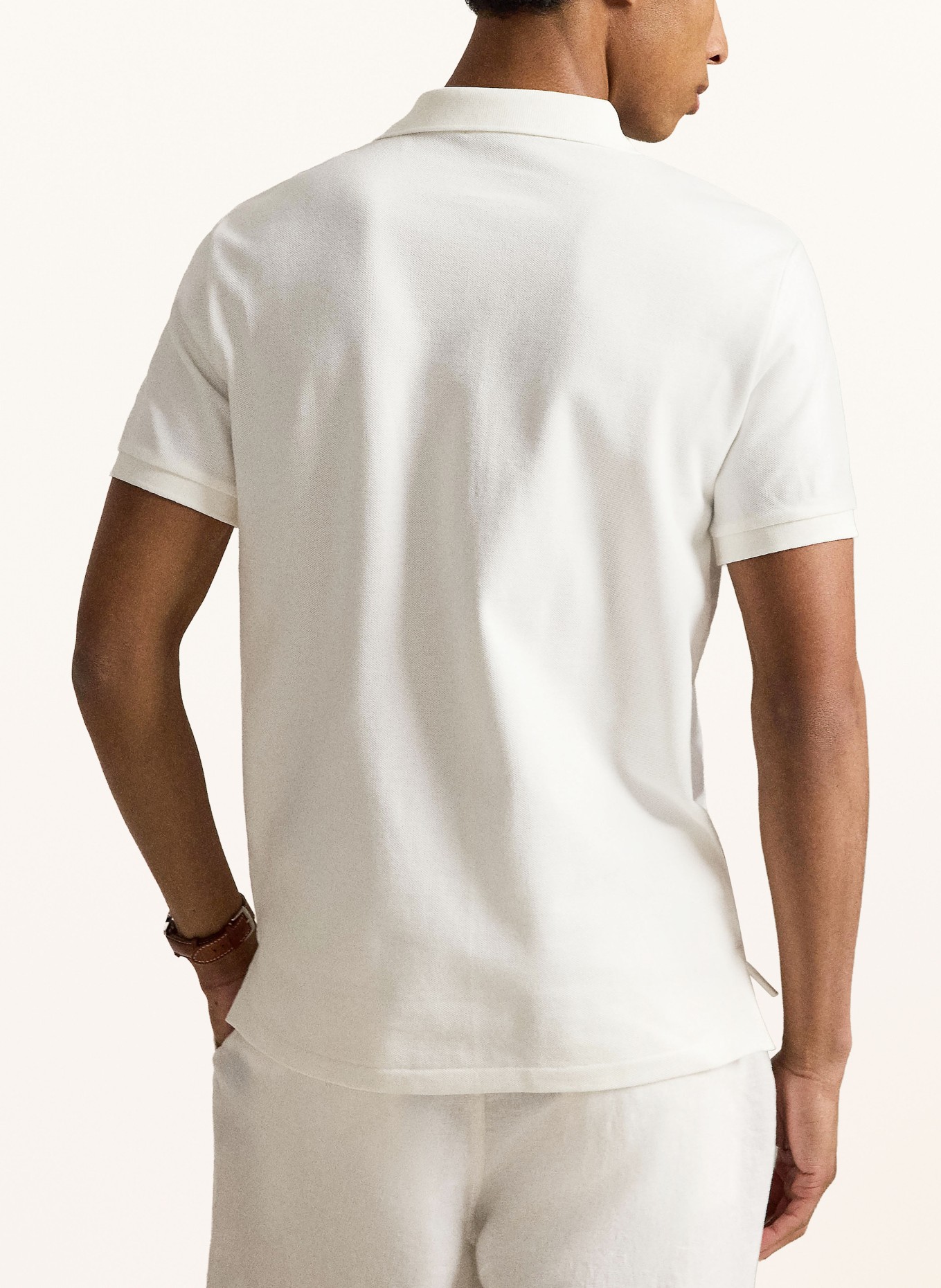 POLO RALPH LAUREN Polo en piqué: BLANC / CRÈME / BLEU FONCÉ