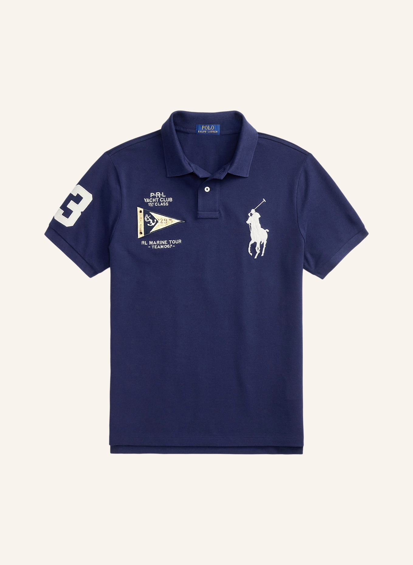POLO RALPH LAUREN Polo en piqué: BLEU FONCÉ / BLANC
