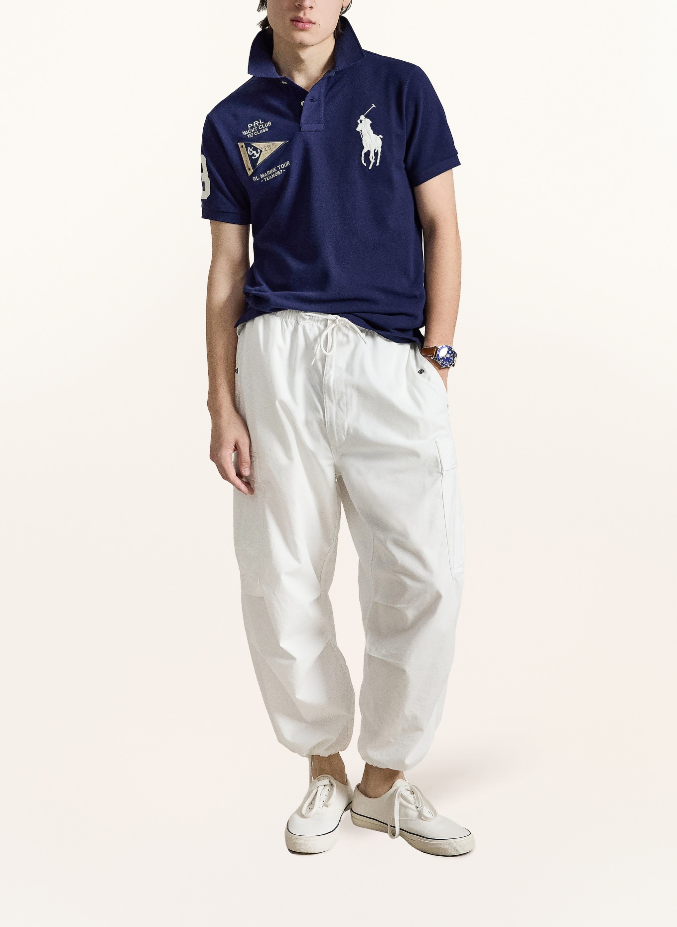 POLO RALPH LAUREN Polo en piqué: BLEU FONCÉ / BLANC