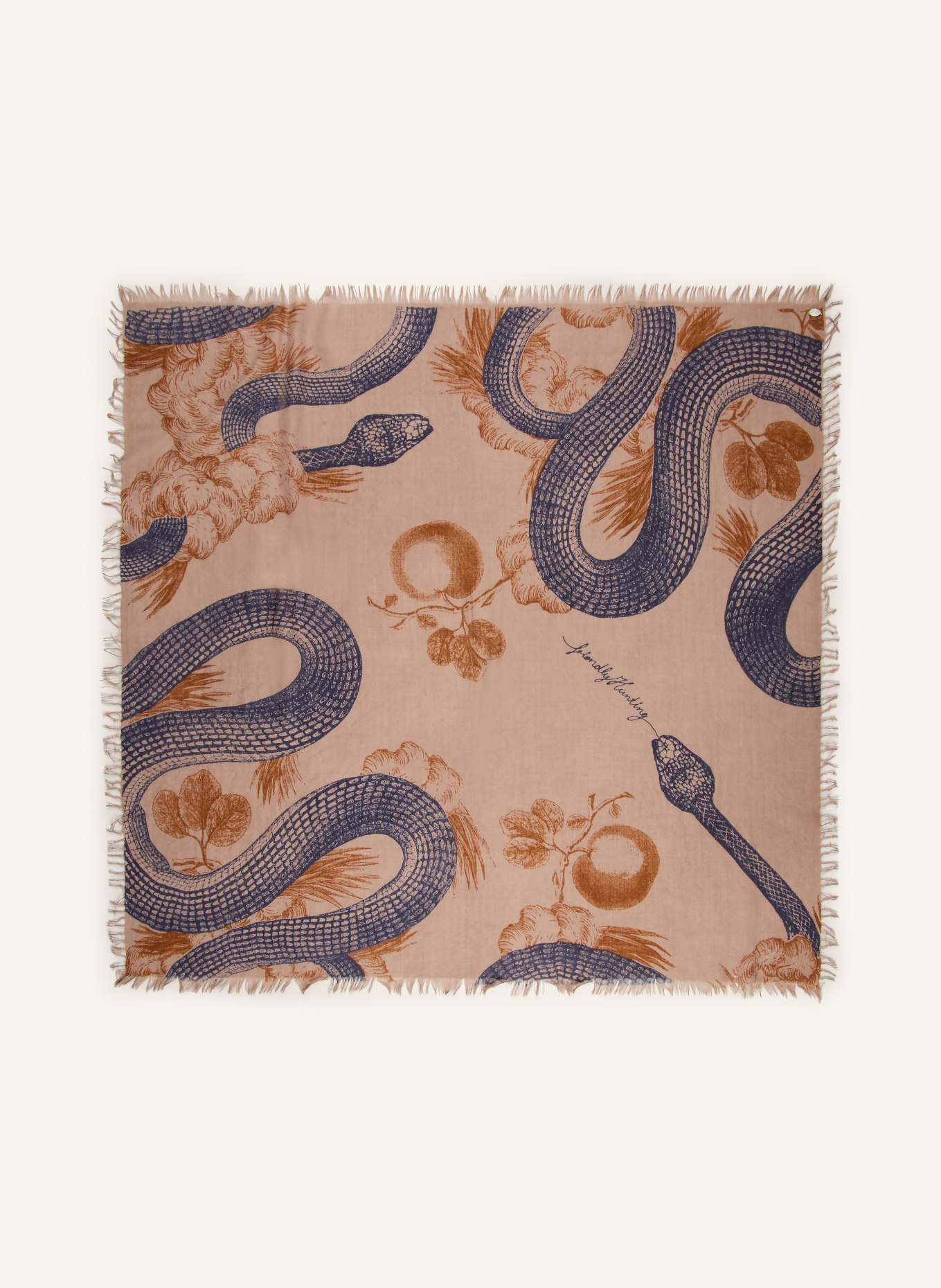 friendly hunting Cashmere-Tuch: TAUPE / BRAUN / DUNKELBLAU
