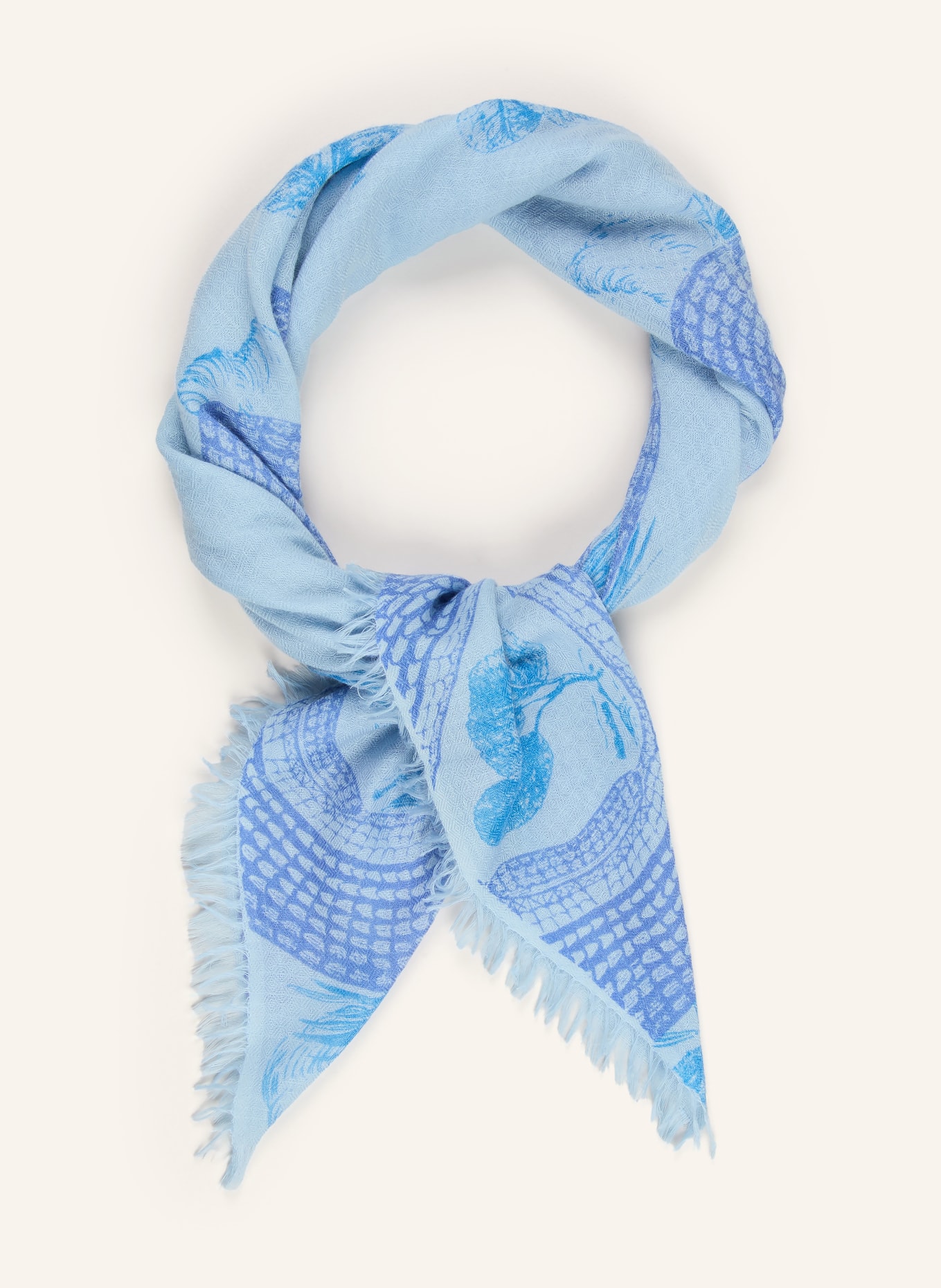 friendly hunting Cashmere-Tuch: HELLBLAU / BLAUGRAU / DUNKELBLAU