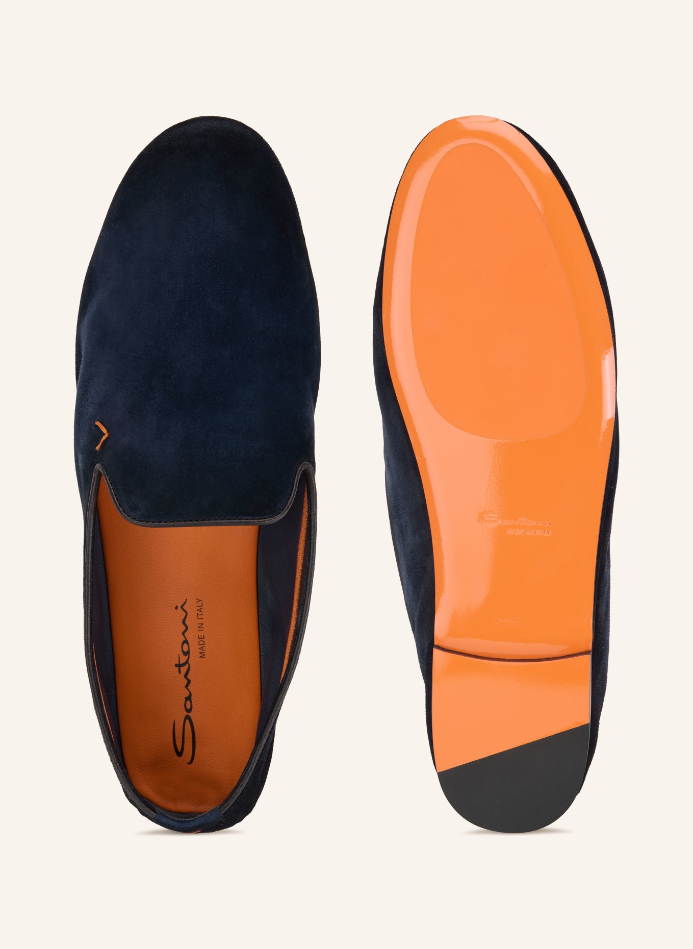 Santoni Slipper CHARMIN: DUNKELBLAU