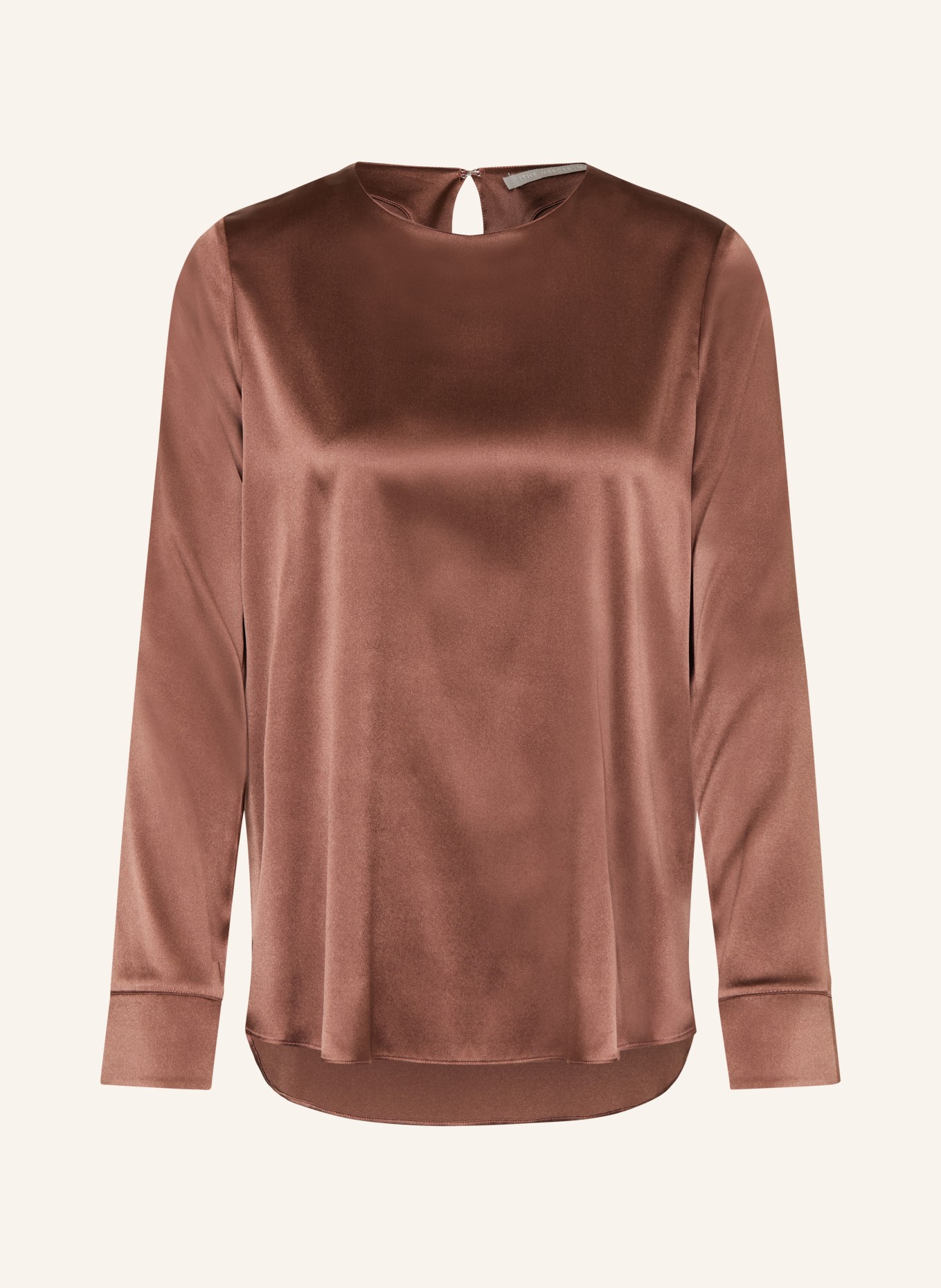 (THE MERCER) N.Y. Blusenshirt mit Seide: BRAUN