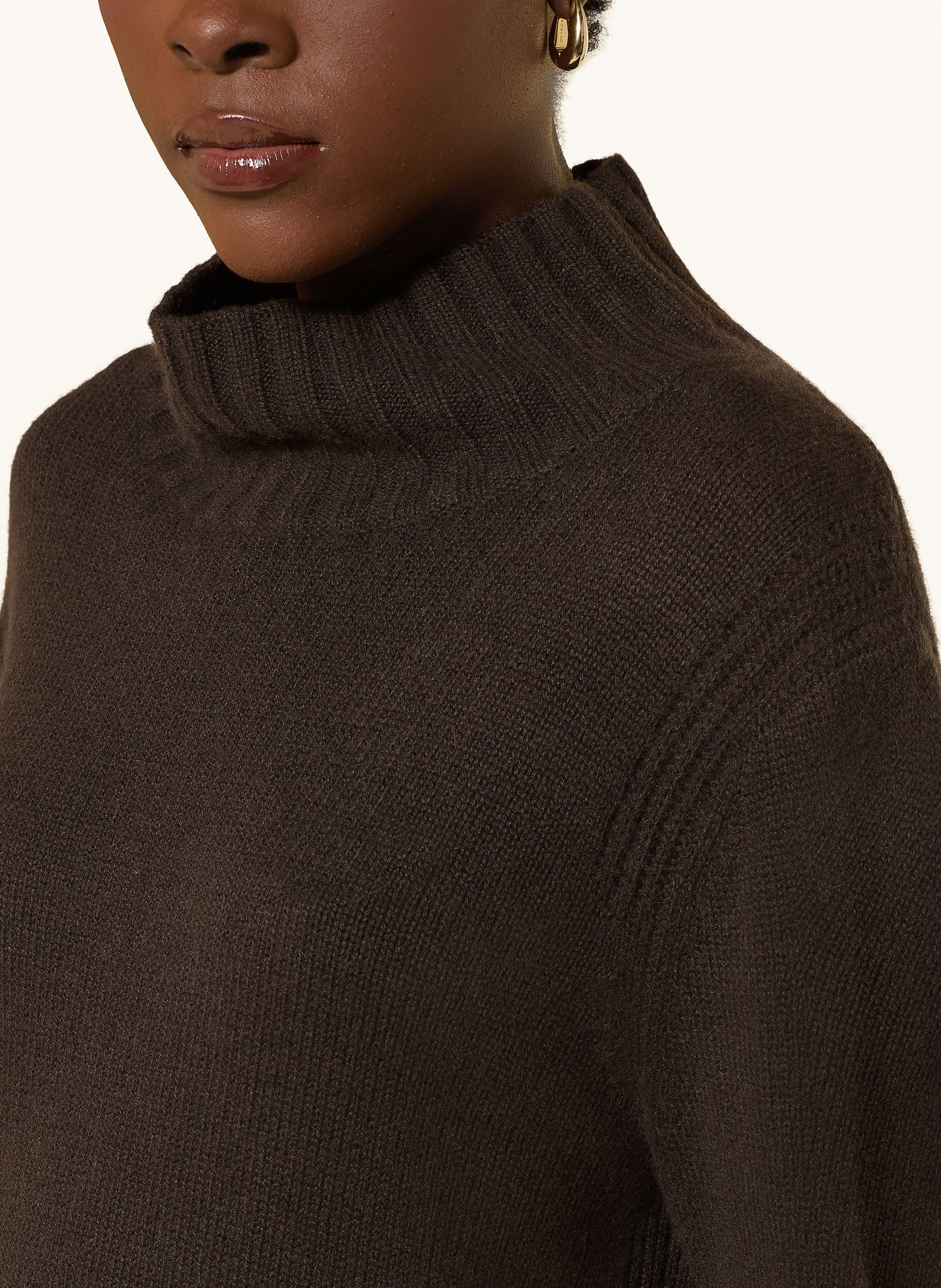 (THE MERCER) N.Y. Cashmere-Pullover: DUNKELBRAUN