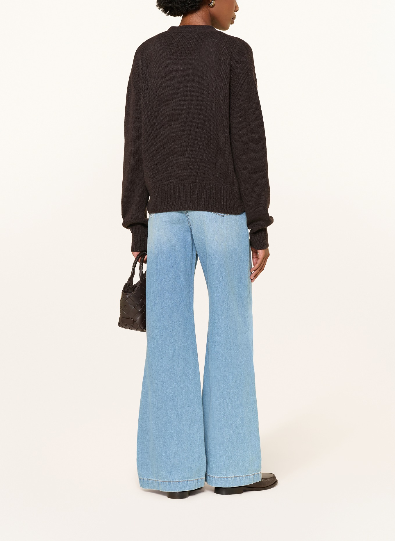 (THE MERCER) N.Y. Strickjacke aus Cashmere: DUNKELBRAUN