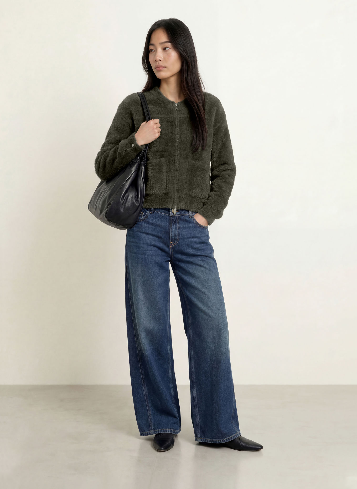 RINO & PELLE BENTO Cardigan: DARK GREEN