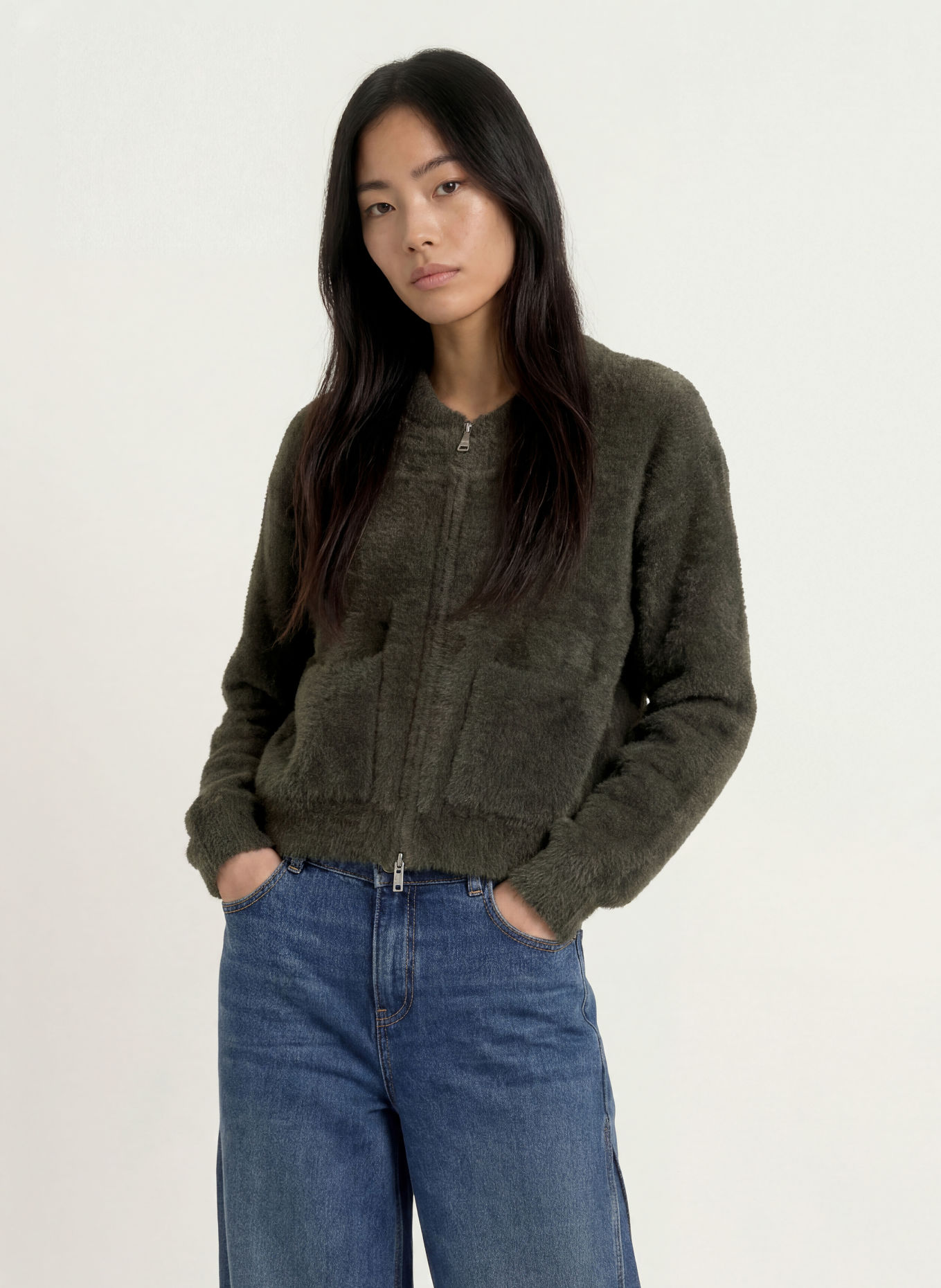 RINO & PELLE BENTO Cardigan: DARK GREEN