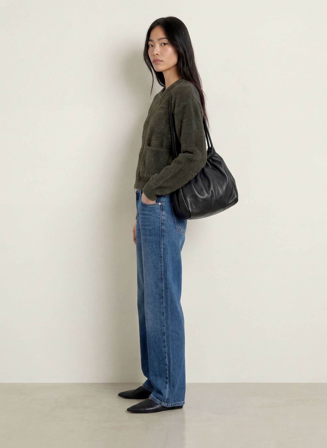 RINO & PELLE BENTO Cardigan: DARK GREEN
