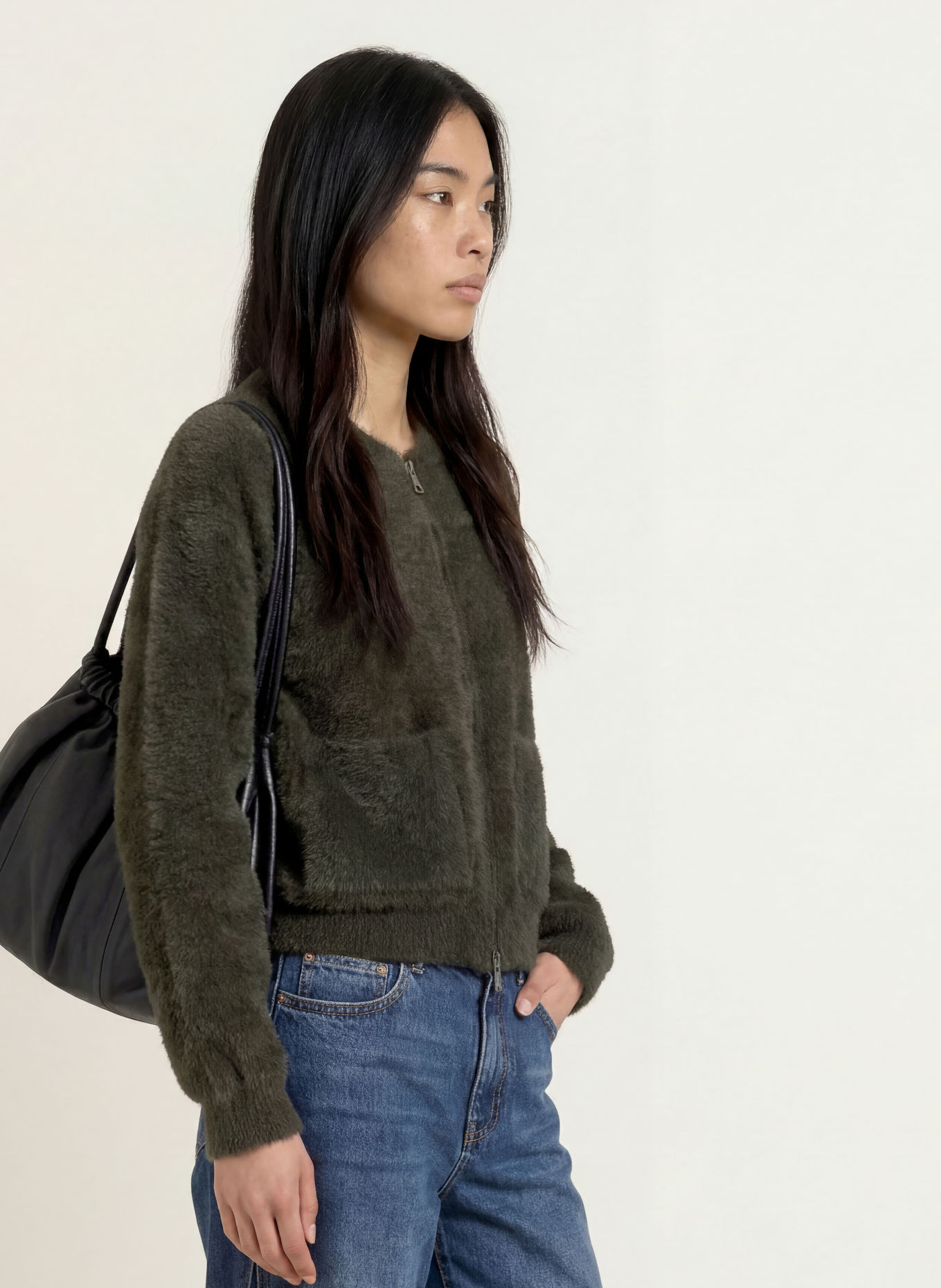 RINO & PELLE BENTO Cardigan: DARK GREEN