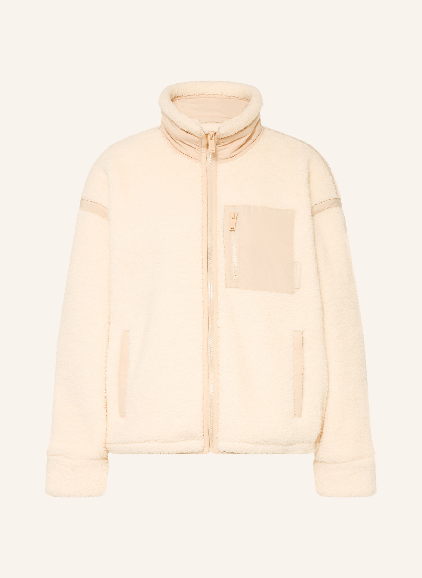 RINO & PELLE Teddyfell-Jacke SINAI: CREME / BEIGE
