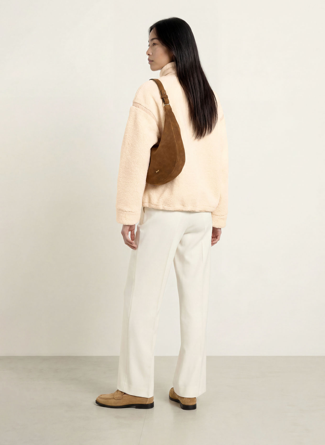 RINO & PELLE Teddyfell-Jacke SINAI: CREME / BEIGE