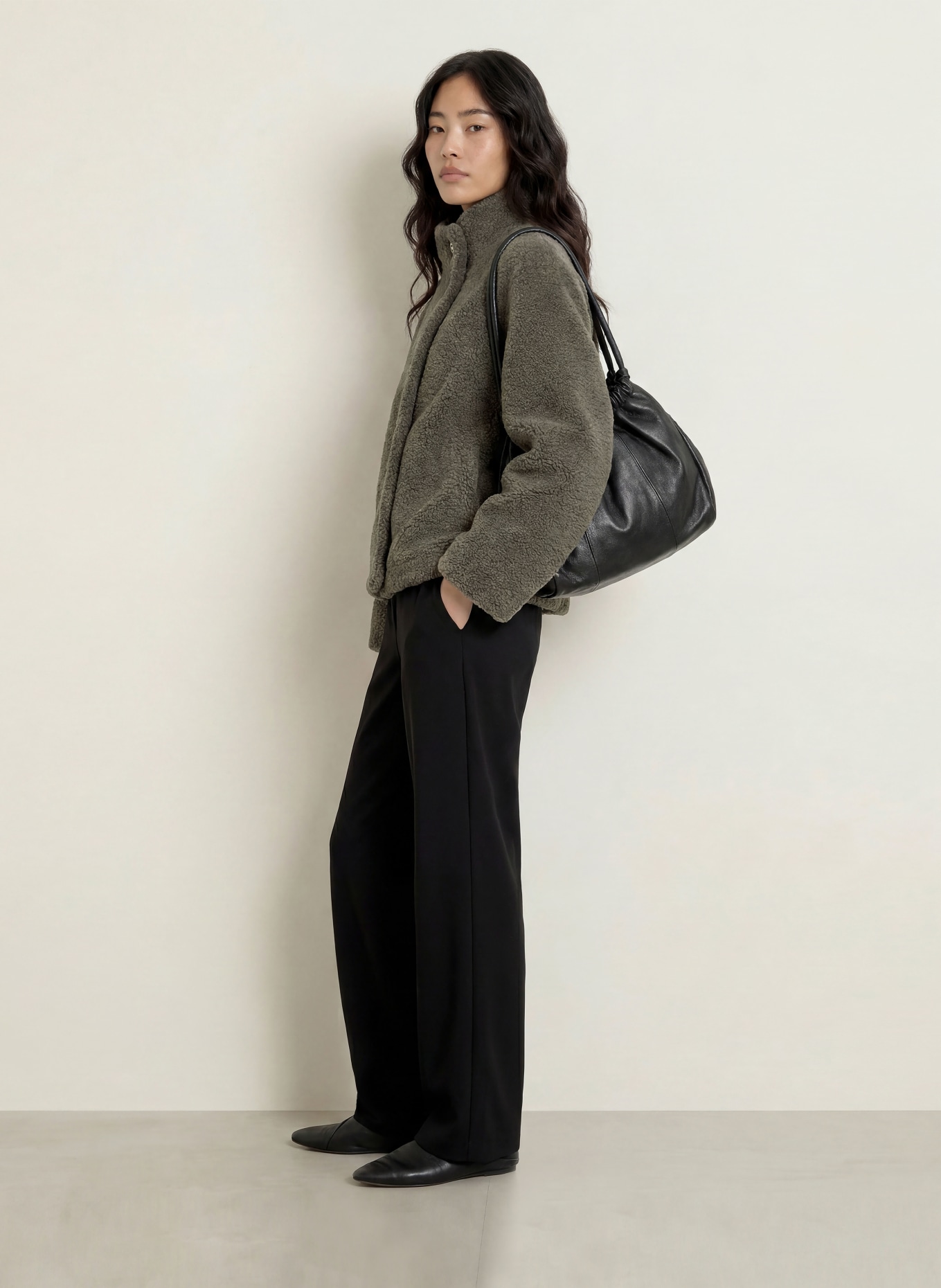 RINO & PELLE DENU Teddy Fur Jacket: KHAKI