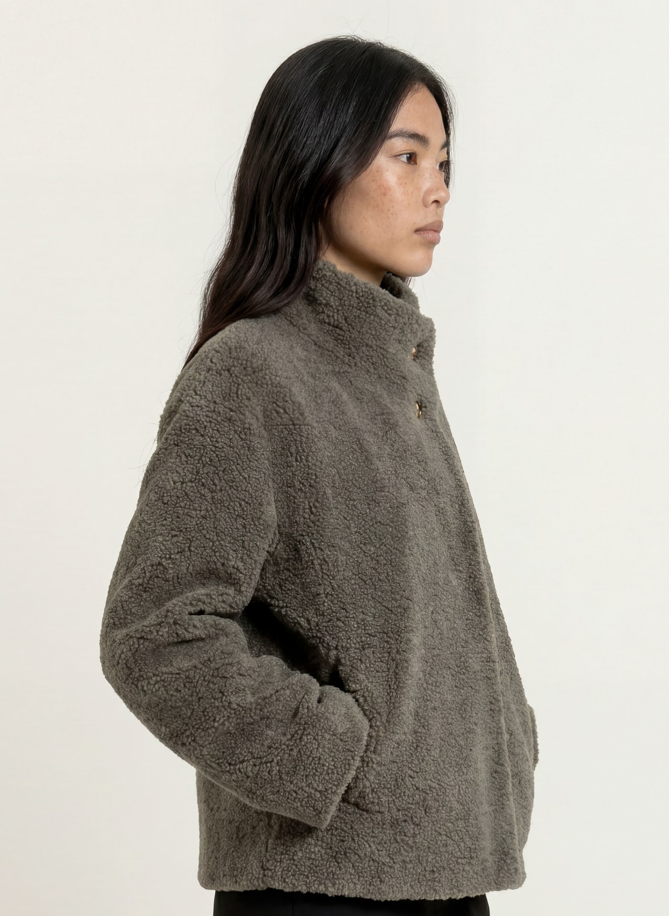RINO & PELLE DENU Teddy Fur Jacket: KHAKI