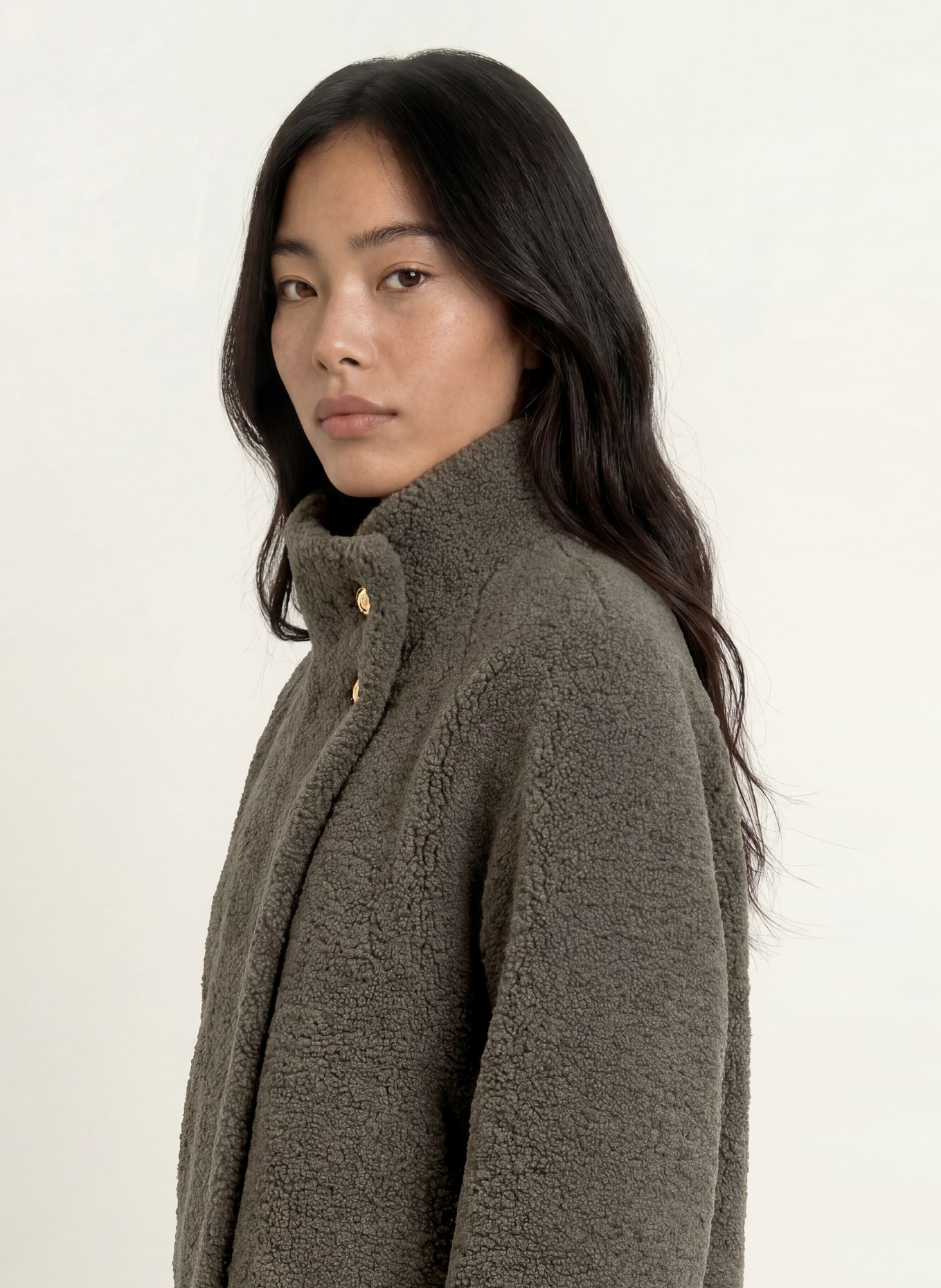 RINO & PELLE DENU Teddy Fur Jacket: KHAKI