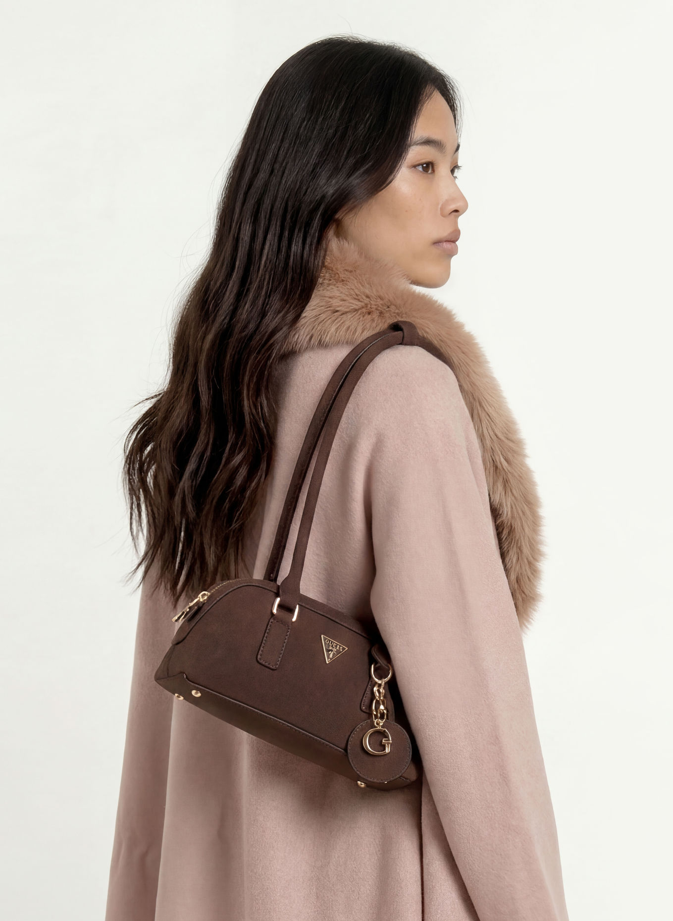 RINO & PELLE Cape WENDY mit Kunstfell: BEIGE