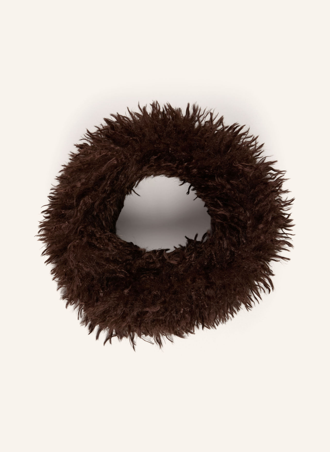 RINO & PELLE Faux Fur Scarf BANU: DARK BROWN