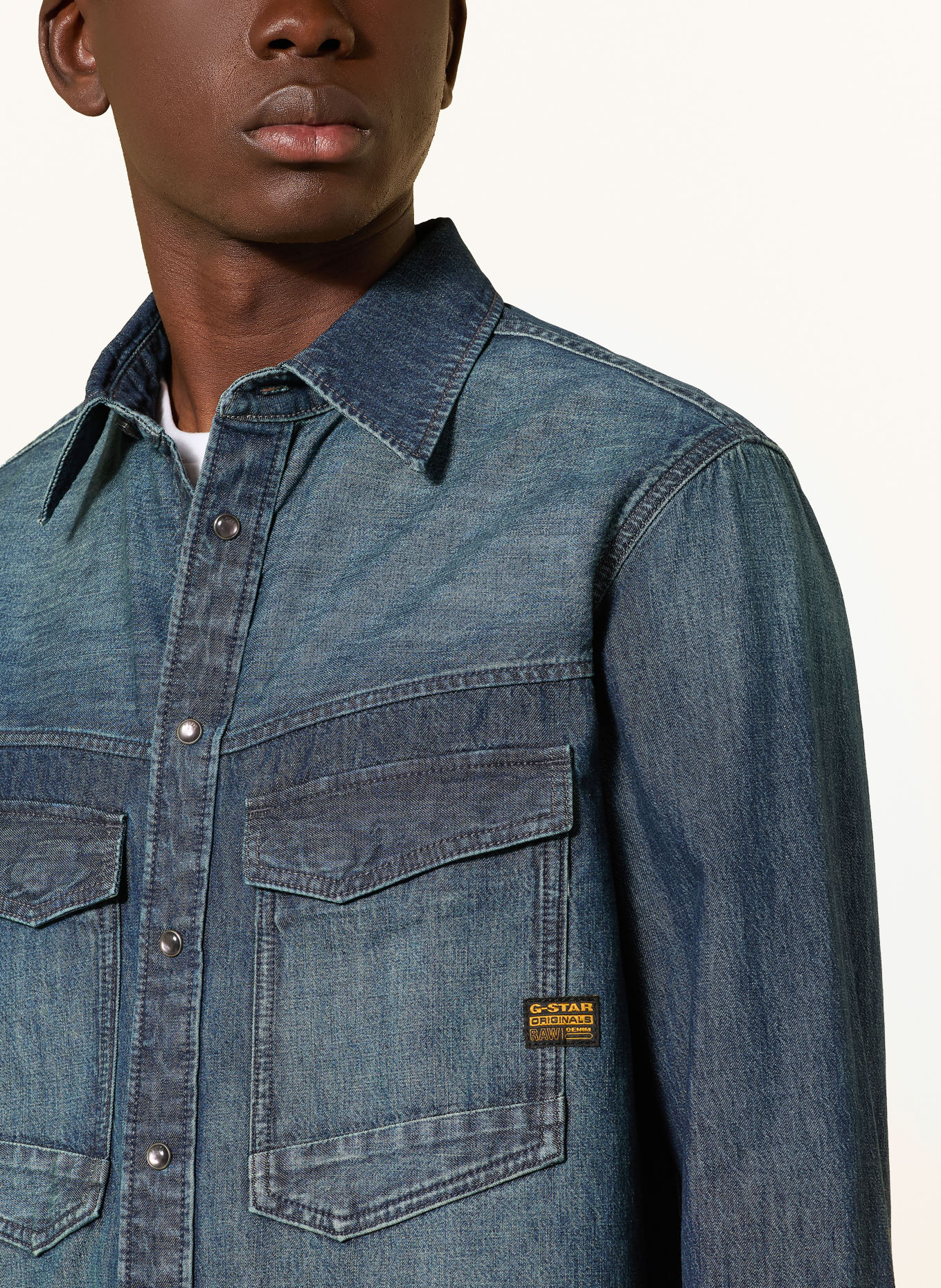 G-Star DAKOTA Comfort Fit Denim Shirt: BLUE